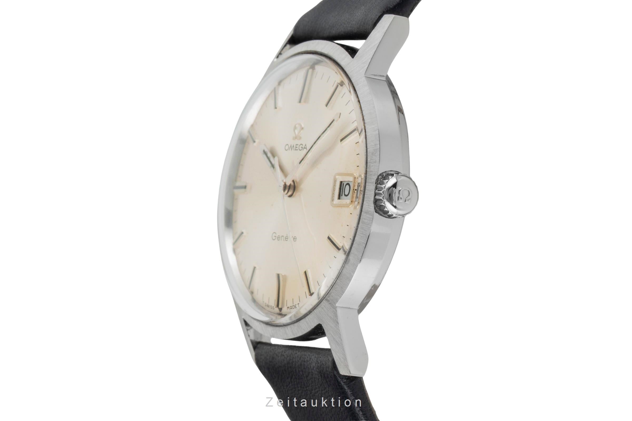 Omega Geneve acero cuerda manual reloj para caballeros 136.0070 Vintage  [2600854]