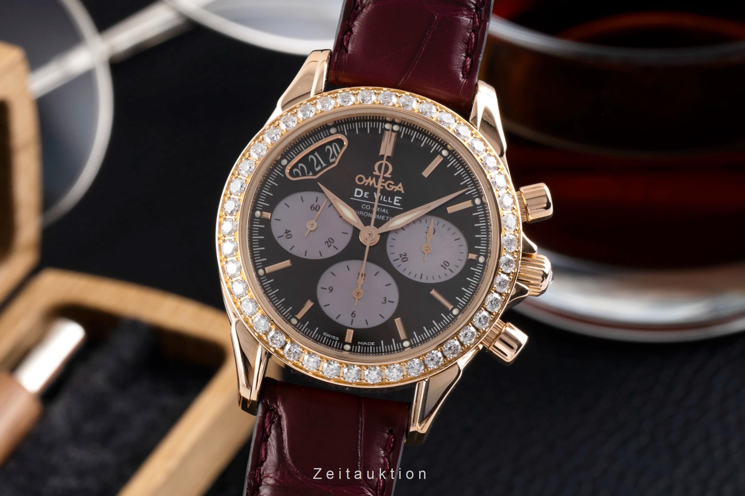 OMEGA De Ville レディース クォーツ 腕時計 Omega De Ville chronograph 18 ct red gold automatic Kal. 3313 Ref
