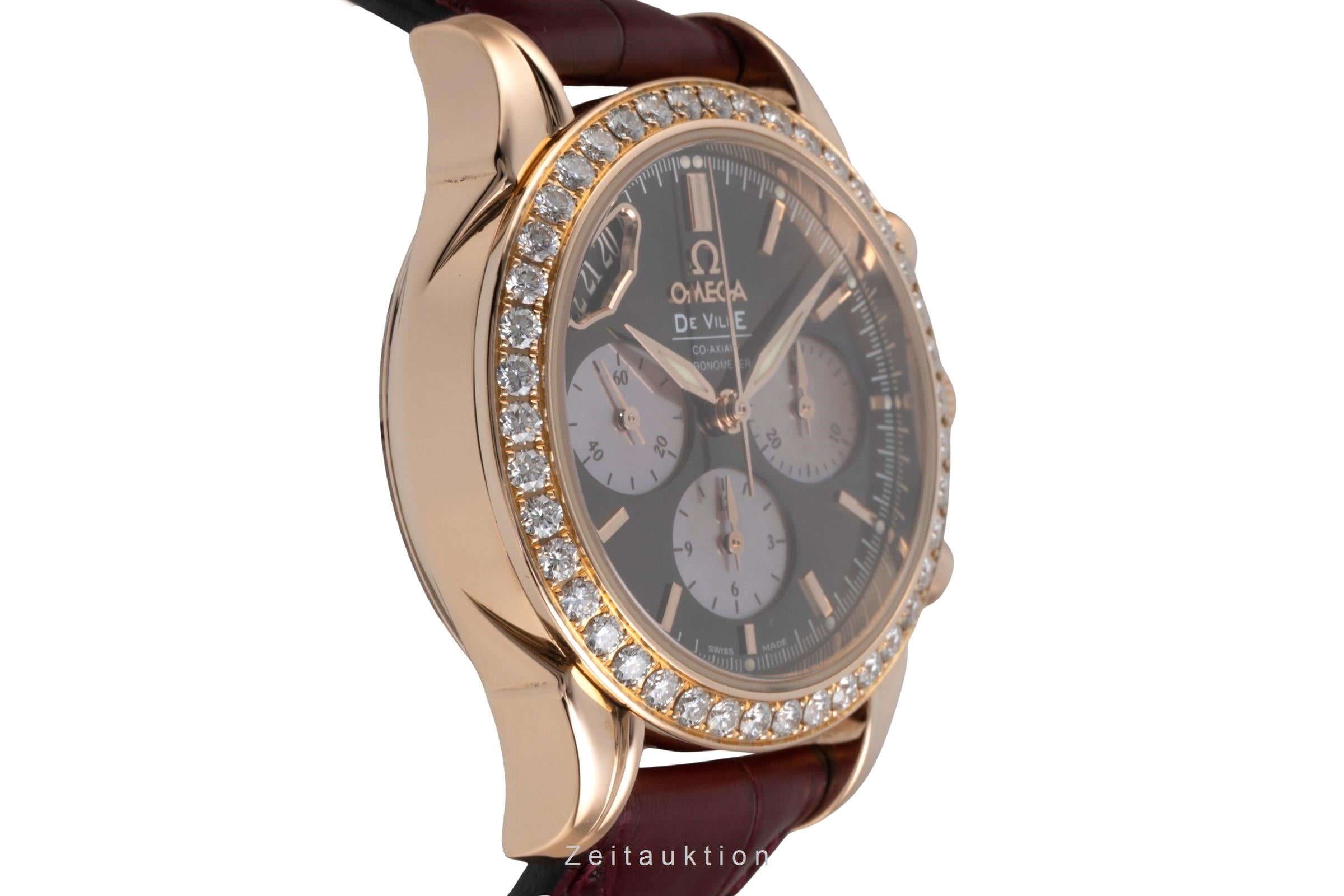 Omega De Ville chronographe or rouge 18 ct automatique montre pour femmes 4677.60.37 LP: 24000EUR  [2600859]