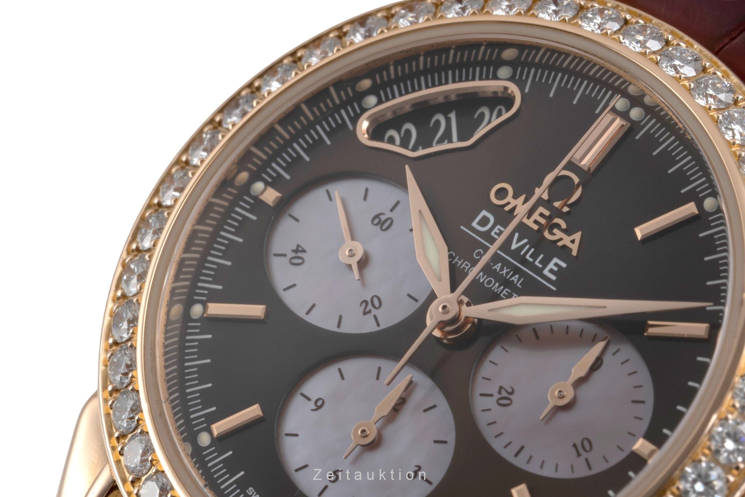 Omega De Ville chronographe or rouge 18 ct automatique montre pour femmes 4677.60.37 LP: 24000EUR  [2600859]