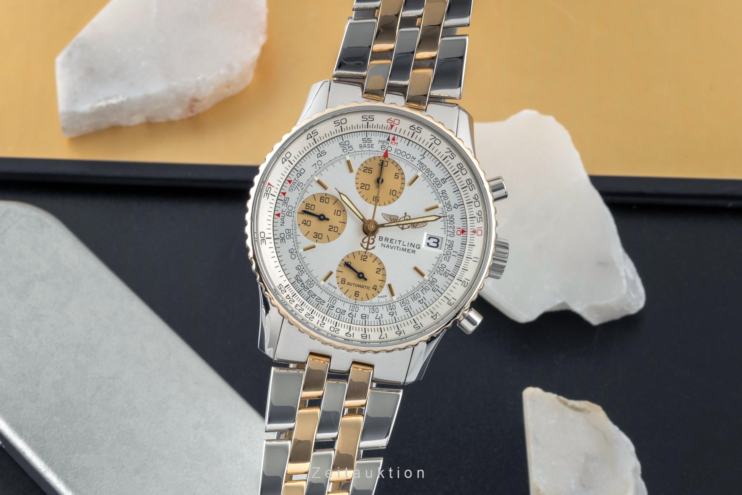 Breitling Old Navitimer cronografo acciaio / oro automatismo orologio da uomo B13019  [2600867]