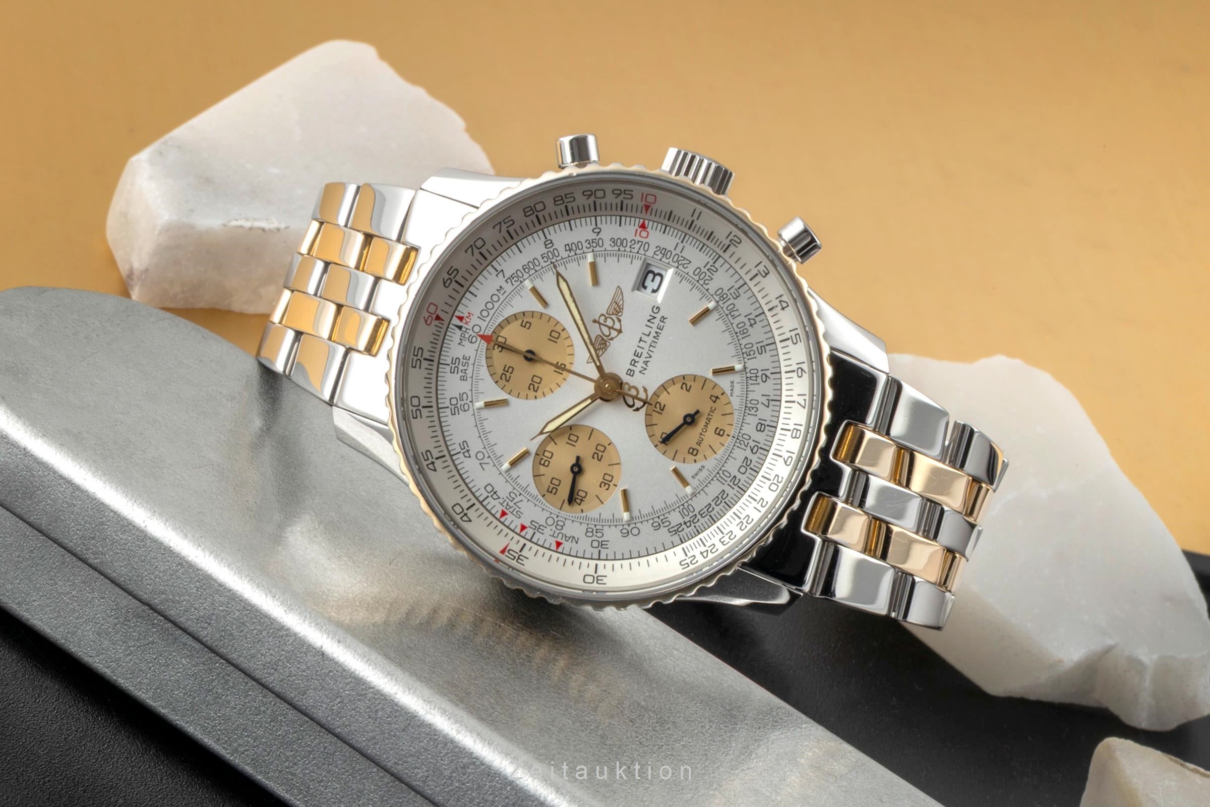 Breitling Old Navitimer cronografo acciaio / oro automatismo orologio da uomo B13019  [2600867]
