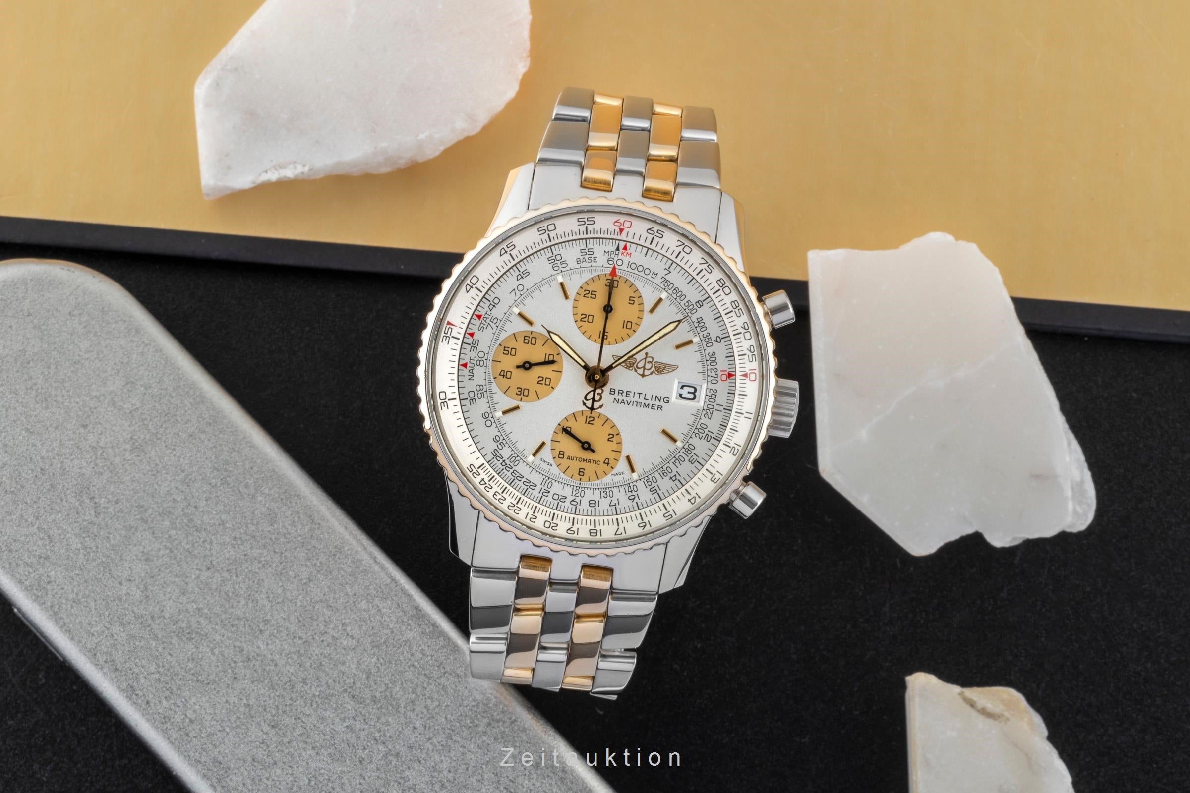 Breitling Old Navitimer cronografo acciaio / oro automatismo orologio da uomo B13019  [2600867]