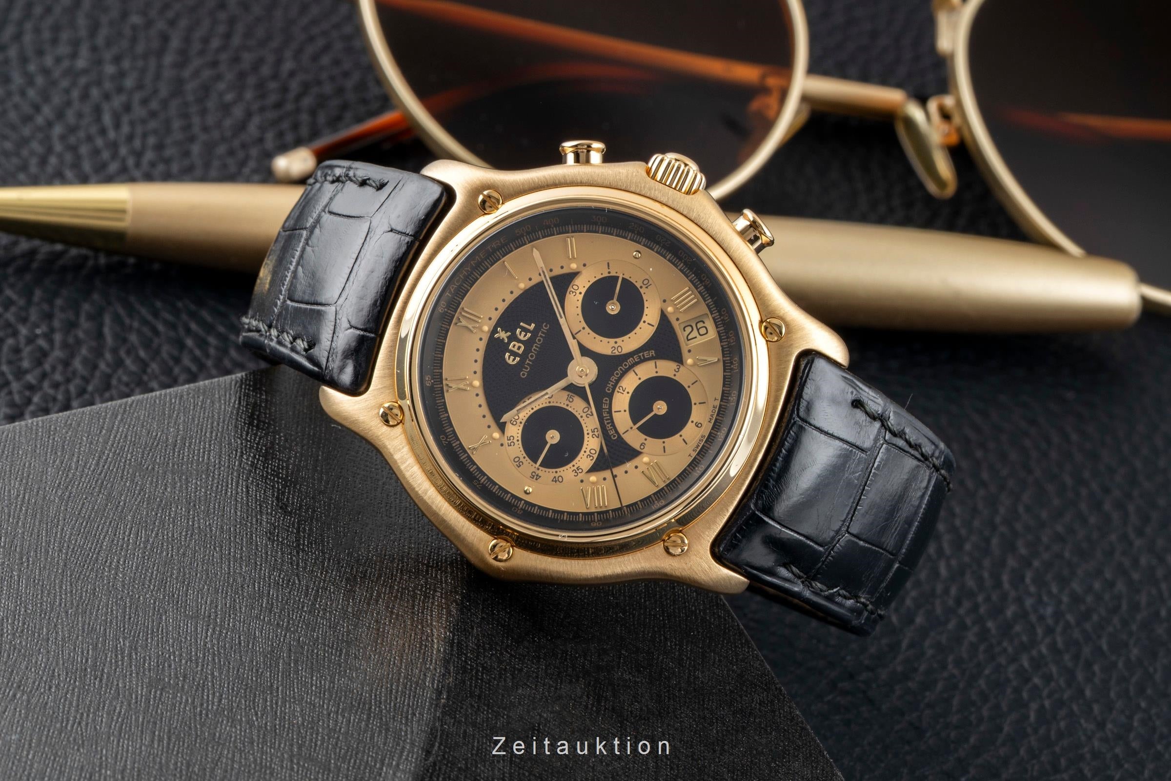Ebel 1911 Le Modular Chronograph 18k (0,750) Gold Automatik Ref. 8137241 Box  [2600868]