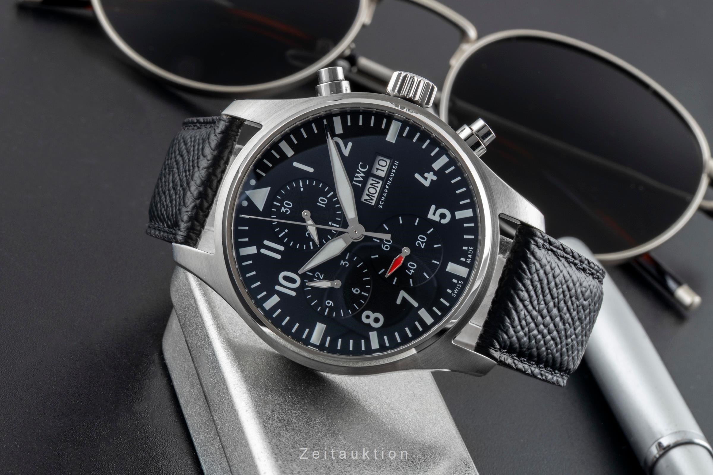 IWC Fliegerchronograph cronógrafo acero automático reloj para caballeros IW378001 LP: 7800EUR  [2600869]