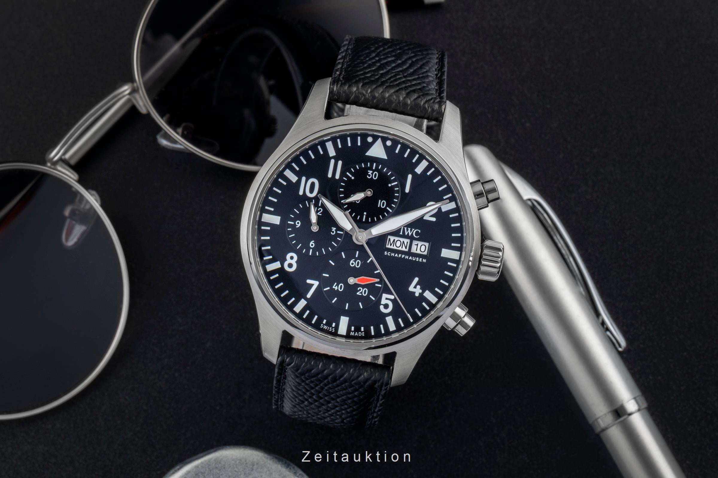 IWC Fliegerchronograph cronógrafo acero automático reloj para caballeros IW378001 LP: 7800EUR  [2600869]