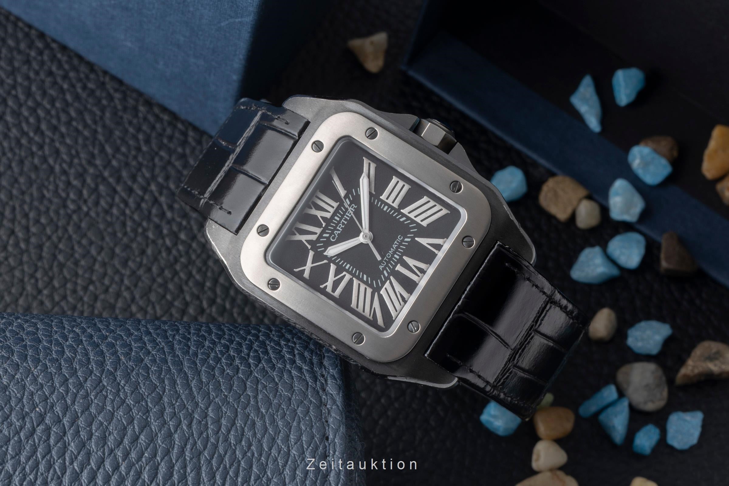 Cartier Santos 100 acier / titane automatique montre pour hommes W2020010  [2600871]