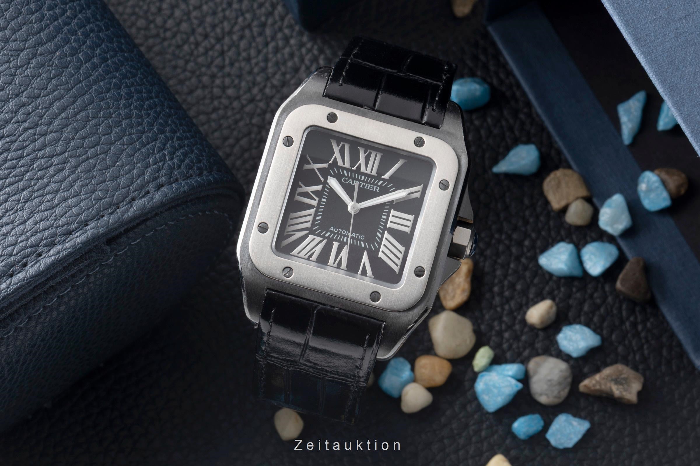 Cartier Santos 100 acier / titane automatique montre pour hommes W2020010  [2600871]