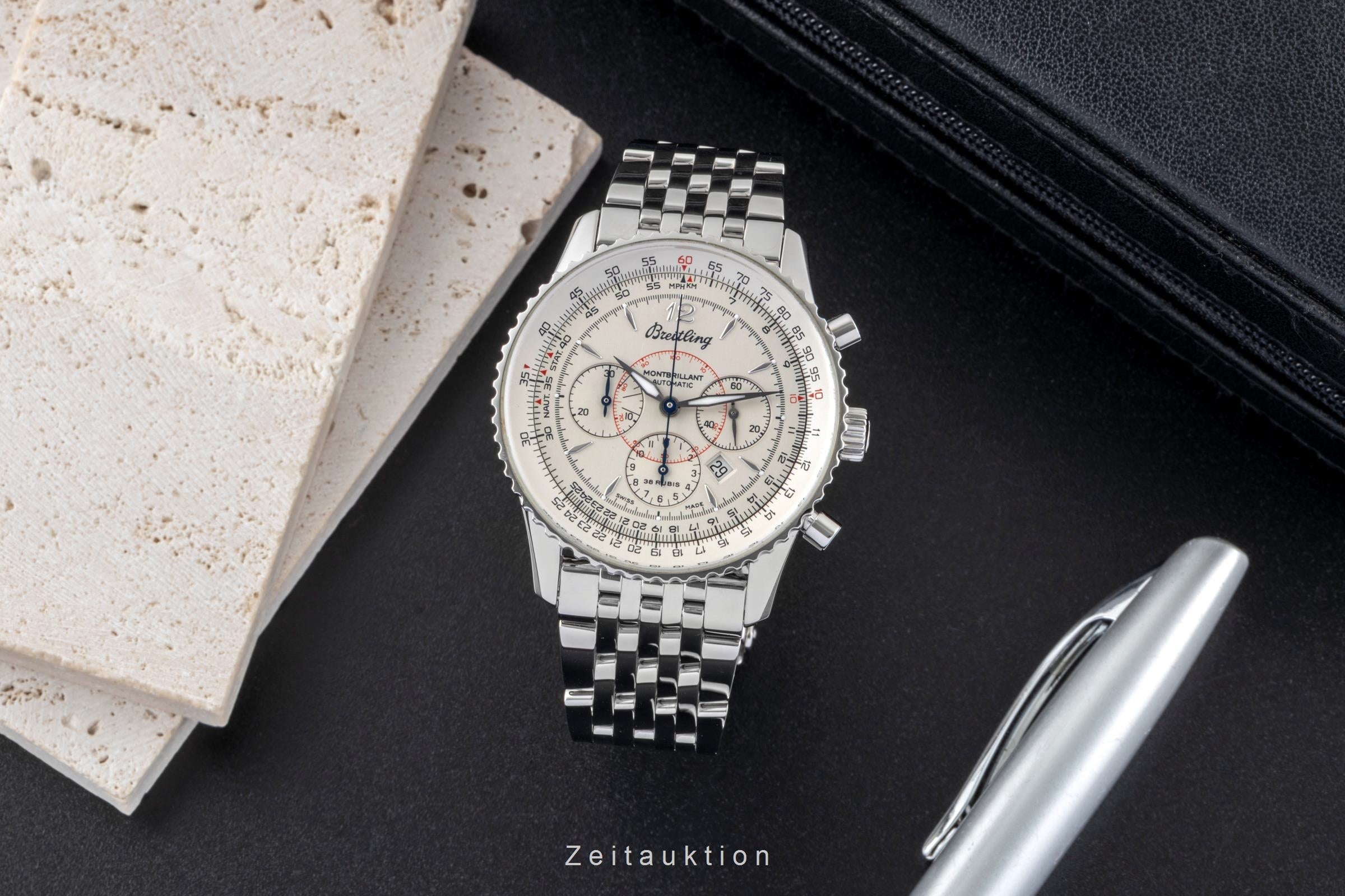 Breitling Montbrillant Chronograph Stahl Automatik Herrenuhr Ref. A41330  [2600872]
