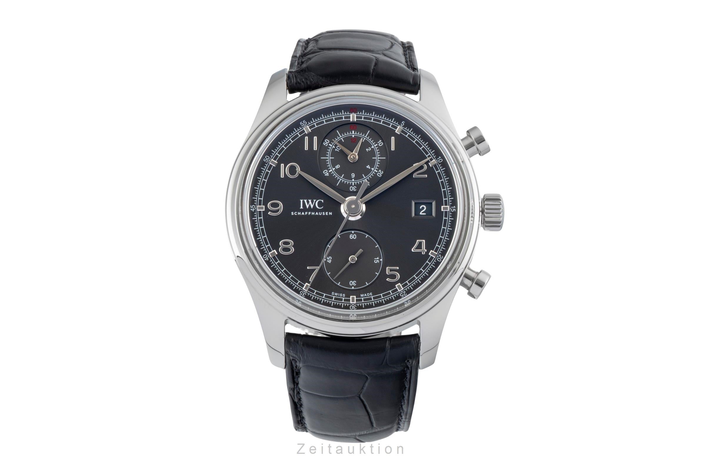 IWC Portugieser chronographe acier automatique montre pour hommes IW390404  [2600886]