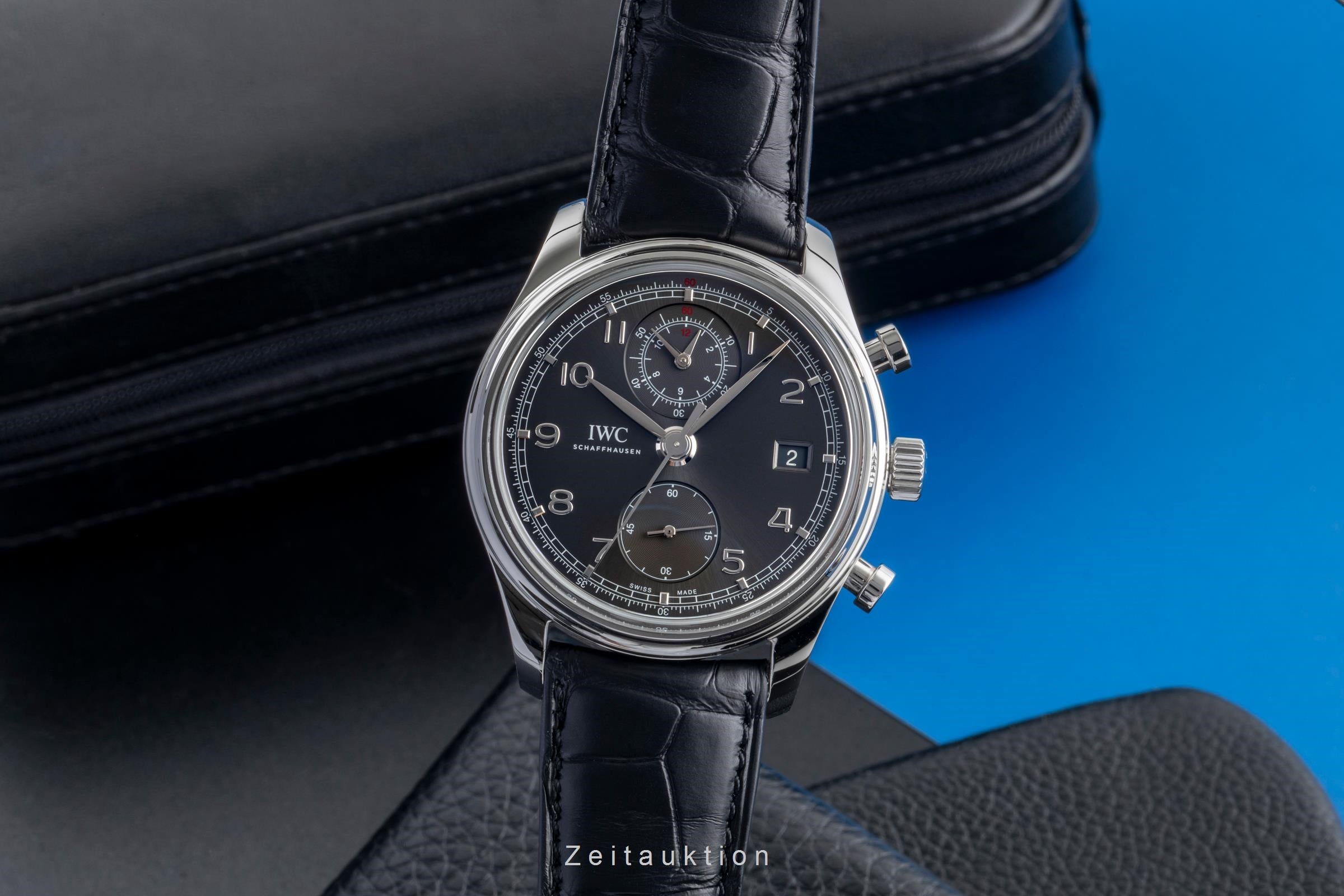IWC Portugieser Chronograph Automatik Stahl Herrenuhr Ref. IW390404 B&P 2016 [2600886]