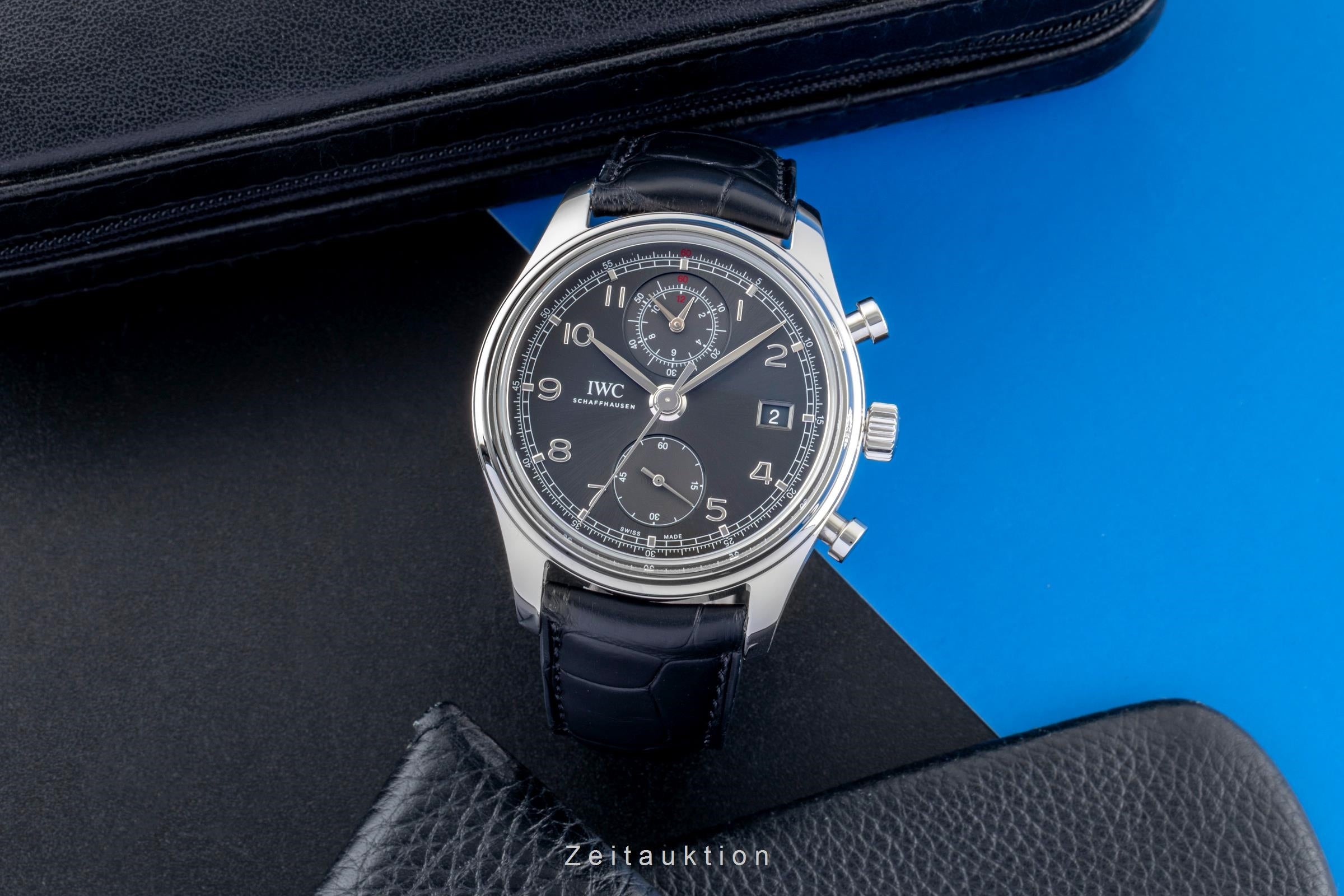 IWC Portugieser chronographe acier automatique montre pour hommes IW390404  [2600886]