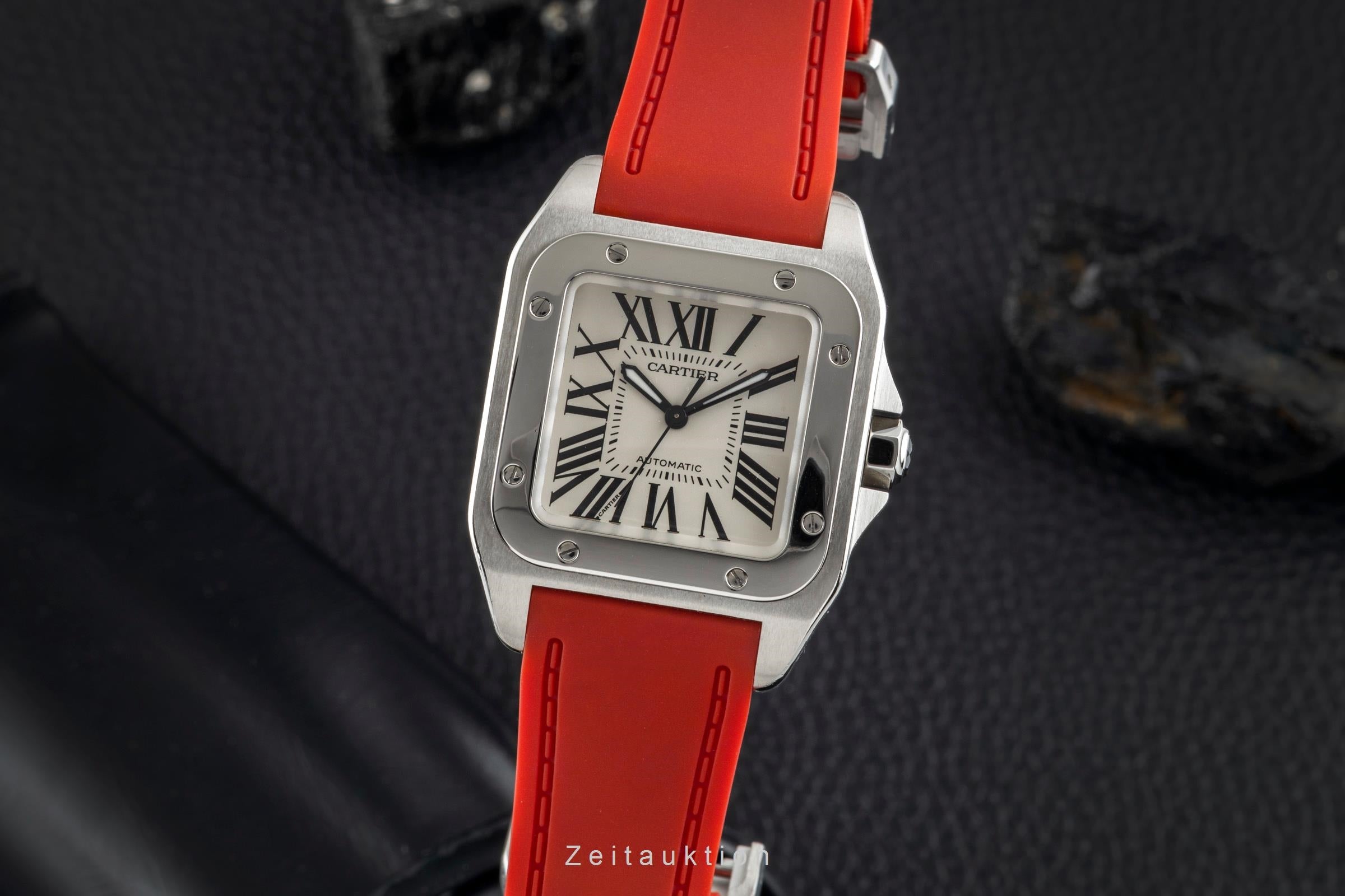 Cartier Santos 100 steel automatic men's watch W20106X8  [2600889]