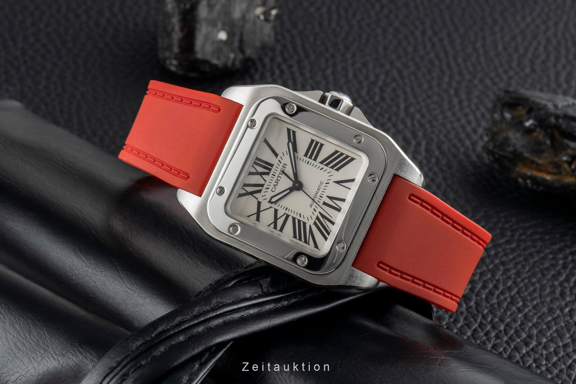 Cartier Santos 100 steel automatic men's watch W20106X8  [2600889]