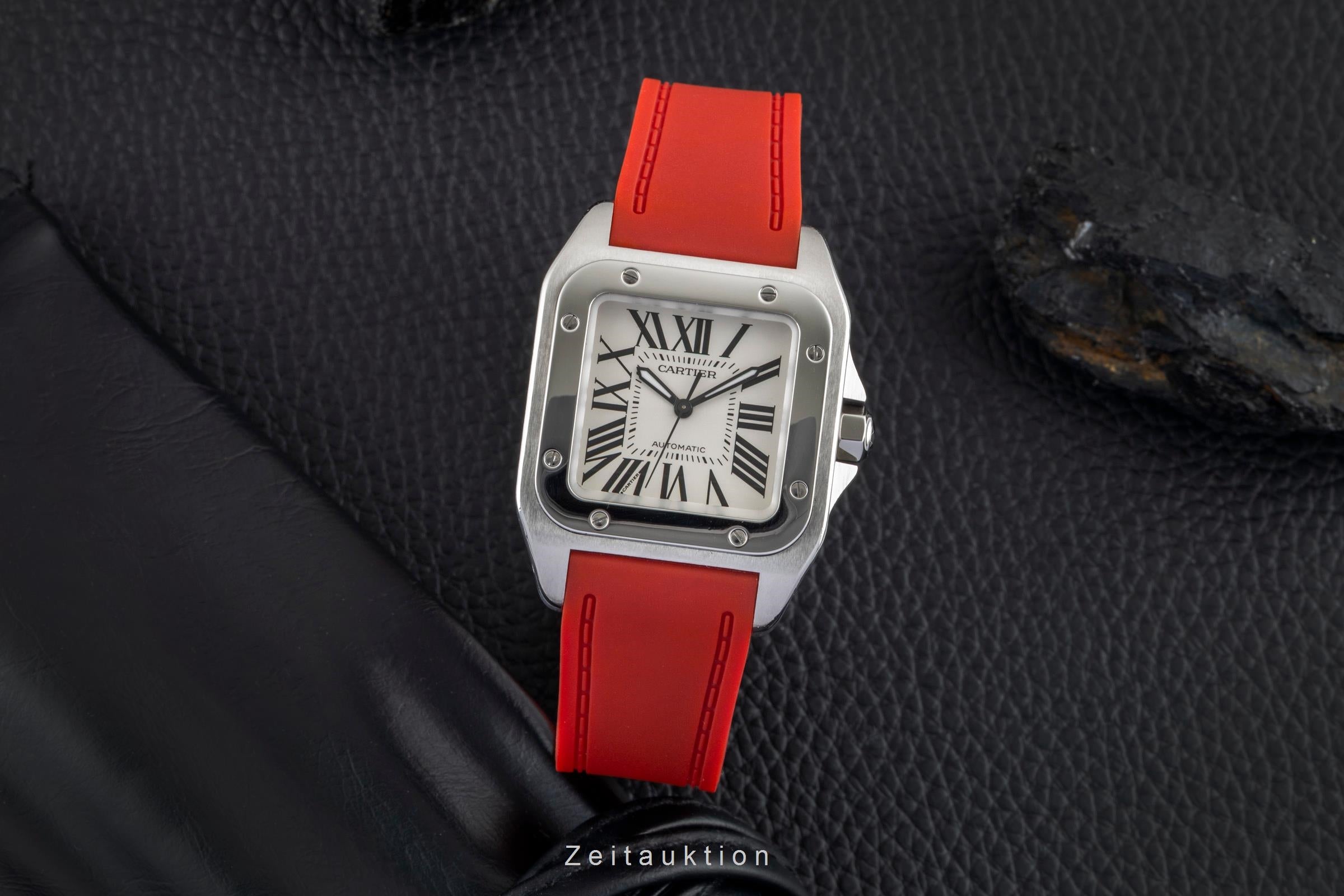 Cartier Santos 100 steel automatic men's watch W20106X8  [2600889]