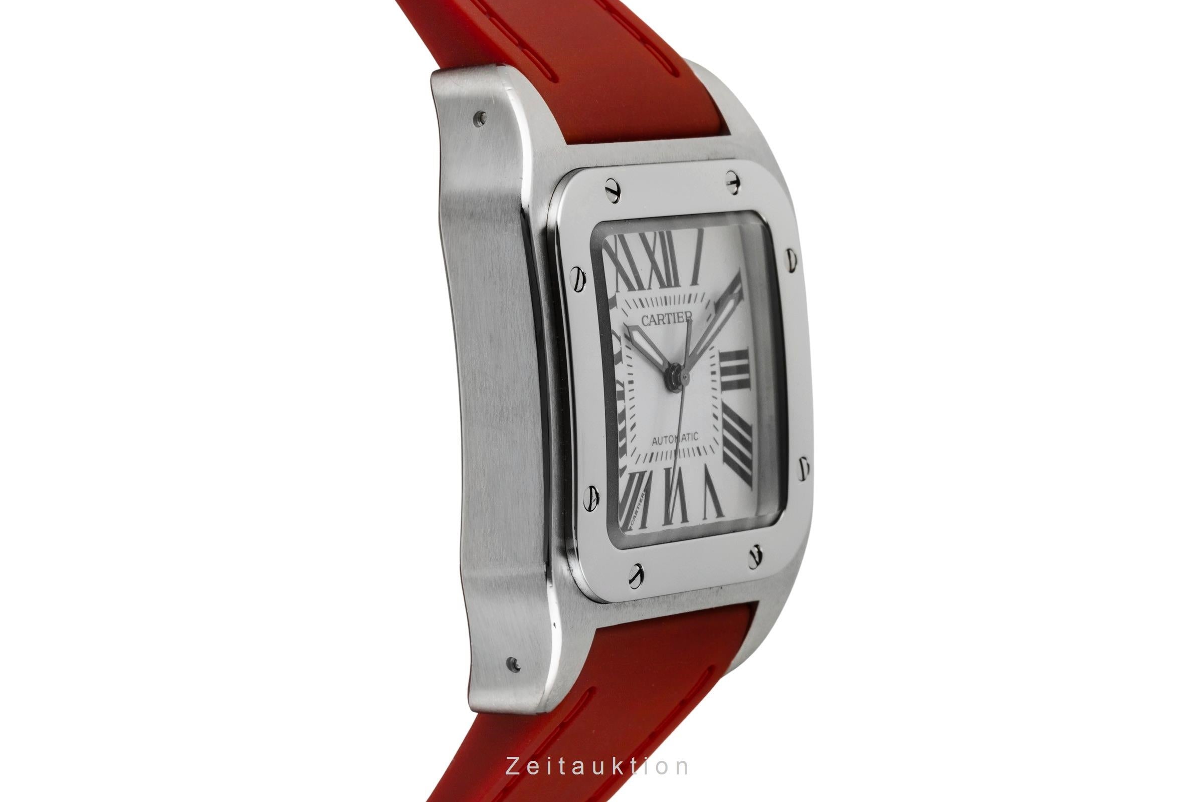 Cartier Santos 100 steel automatic men's watch W20106X8  [2600889]