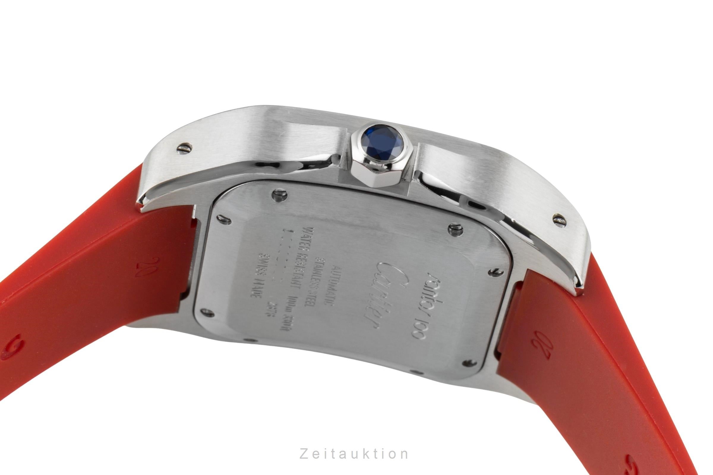 Cartier Santos 100 steel automatic men's watch W20106X8  [2600889]