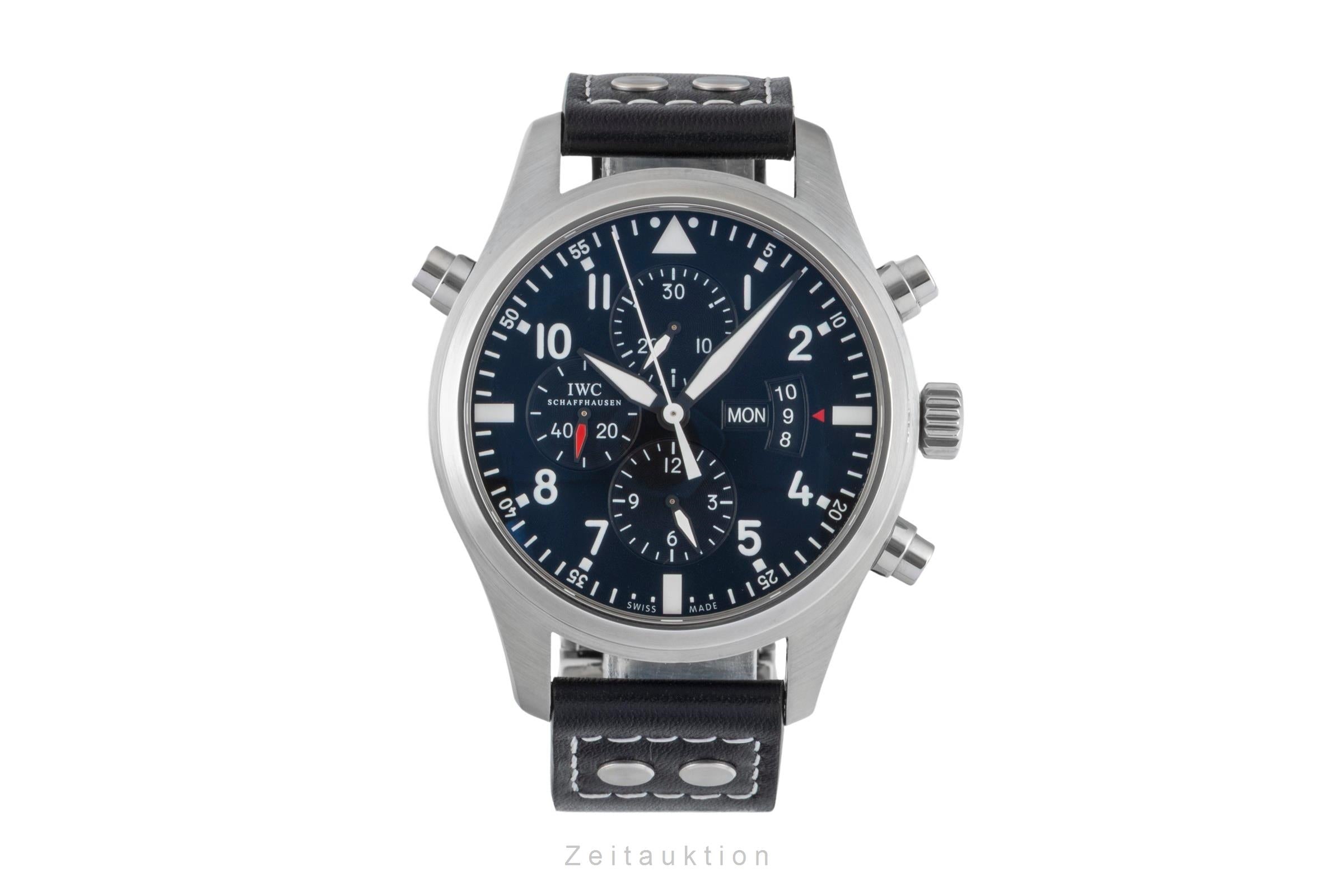 IWC Schaffhausen Pilot Double Chronograph Automatik Stahl Herrenuhr Ref IW377801 [2600890]