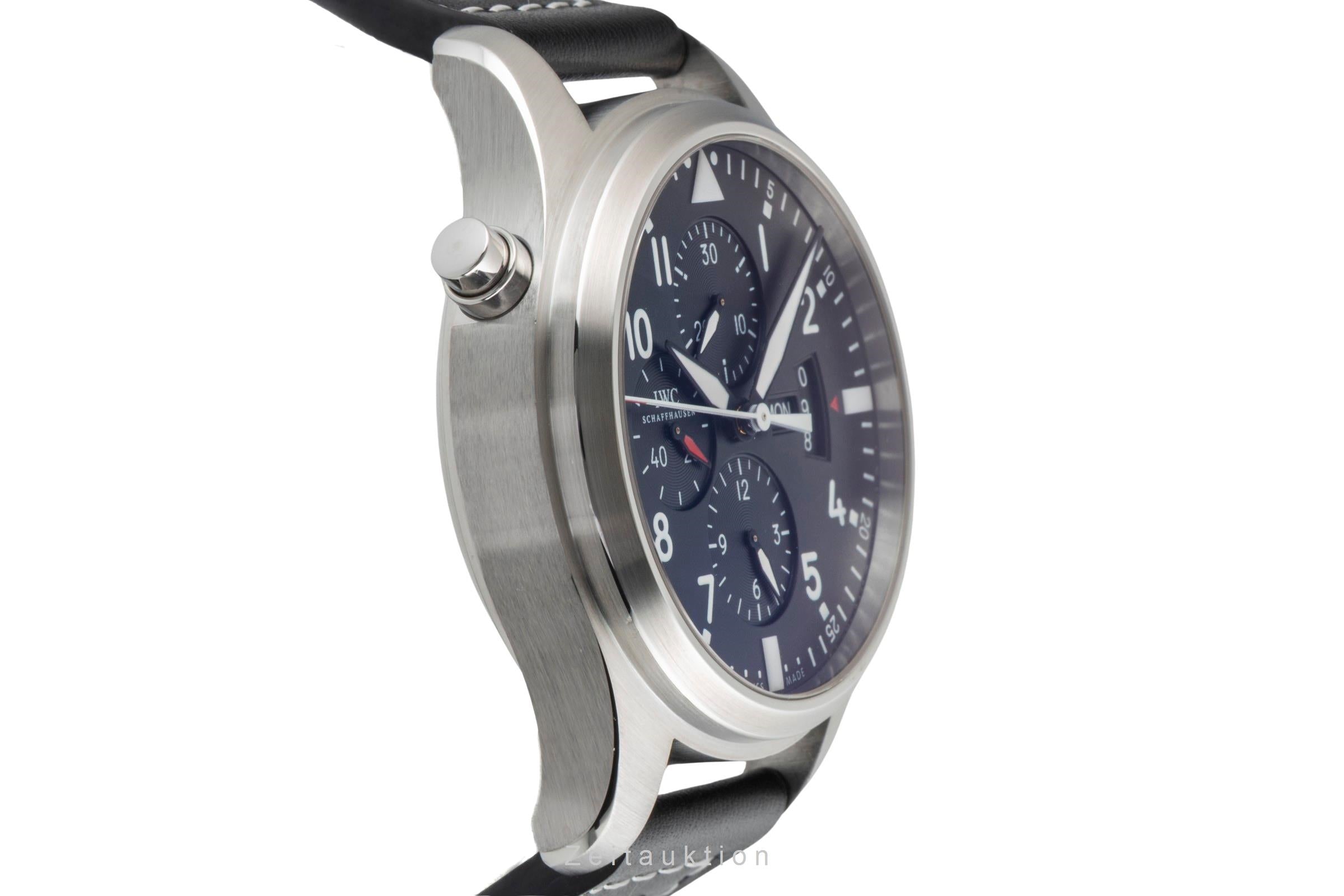 IWC Schaffhausen Pilot Double Chronograph Automatik Stahl Herrenuhr Ref IW377801 [2600890]