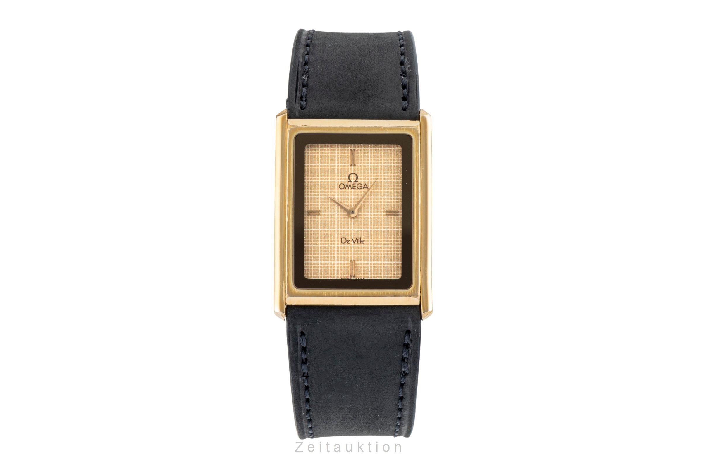 Omega De Ville acero / banado en oro cuarzo reloj para caballeros 191.0186 Vintage  [2600895]