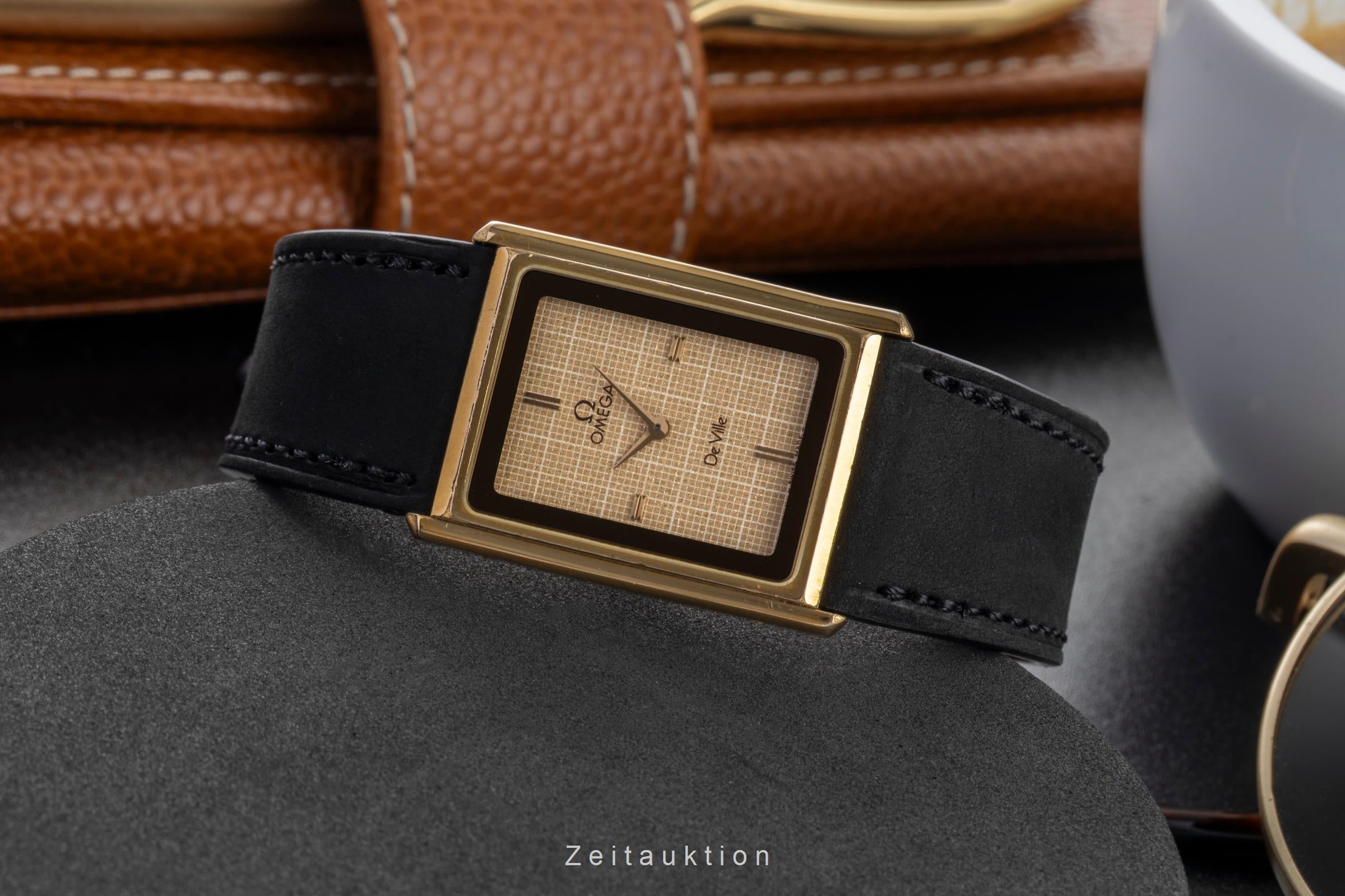 Omega De Ville acero / banado en oro cuarzo reloj para caballeros 191.0186 Vintage  [2600895]