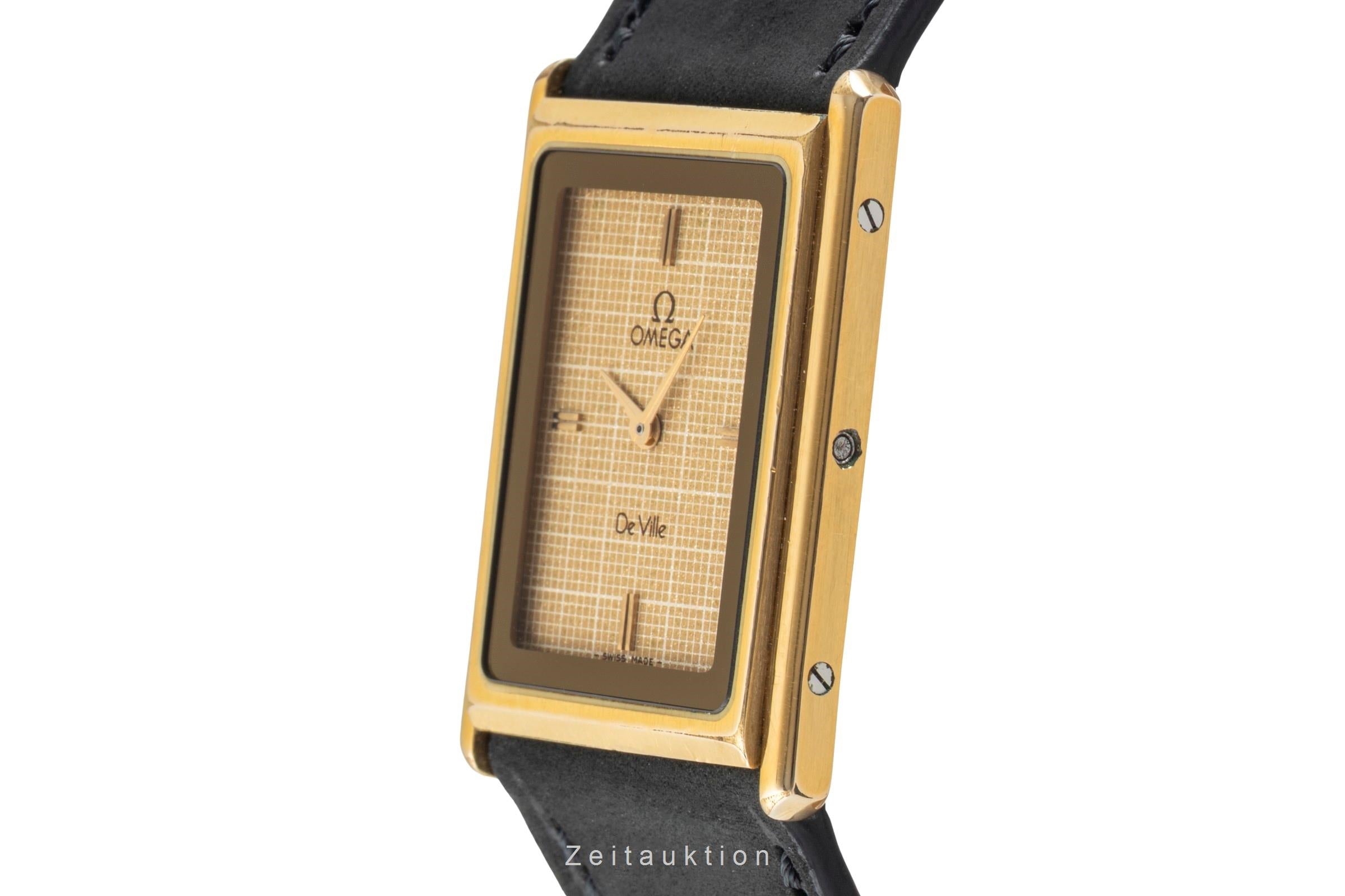 Omega De Ville acero / banado en oro cuarzo reloj para caballeros 191.0186 Vintage  [2600895]