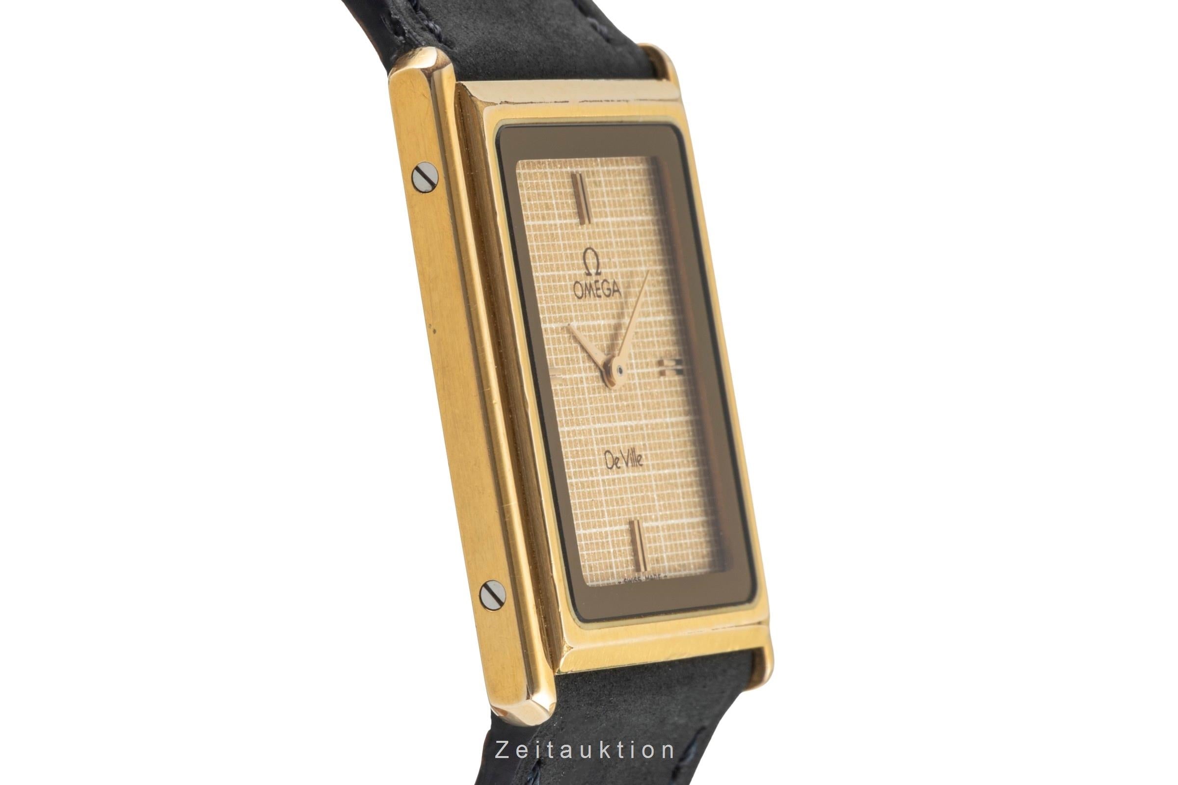 Omega De Ville acero / banado en oro cuarzo reloj para caballeros 191.0186 Vintage  [2600895]