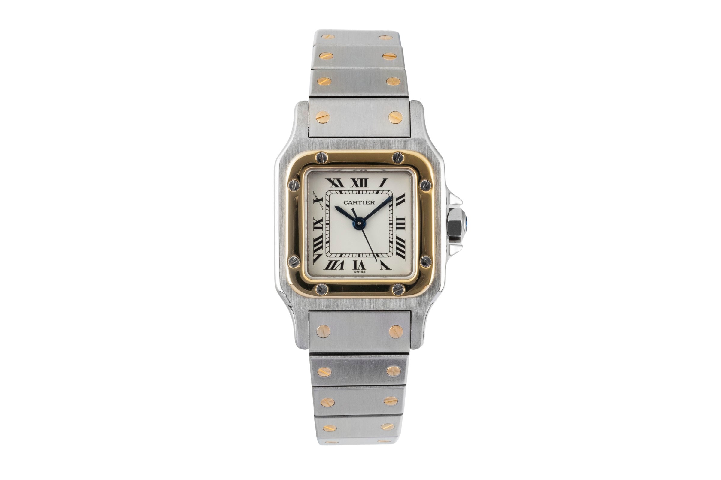 Cartier Santos steel / gold automatic women's watch 0902  [2600896]