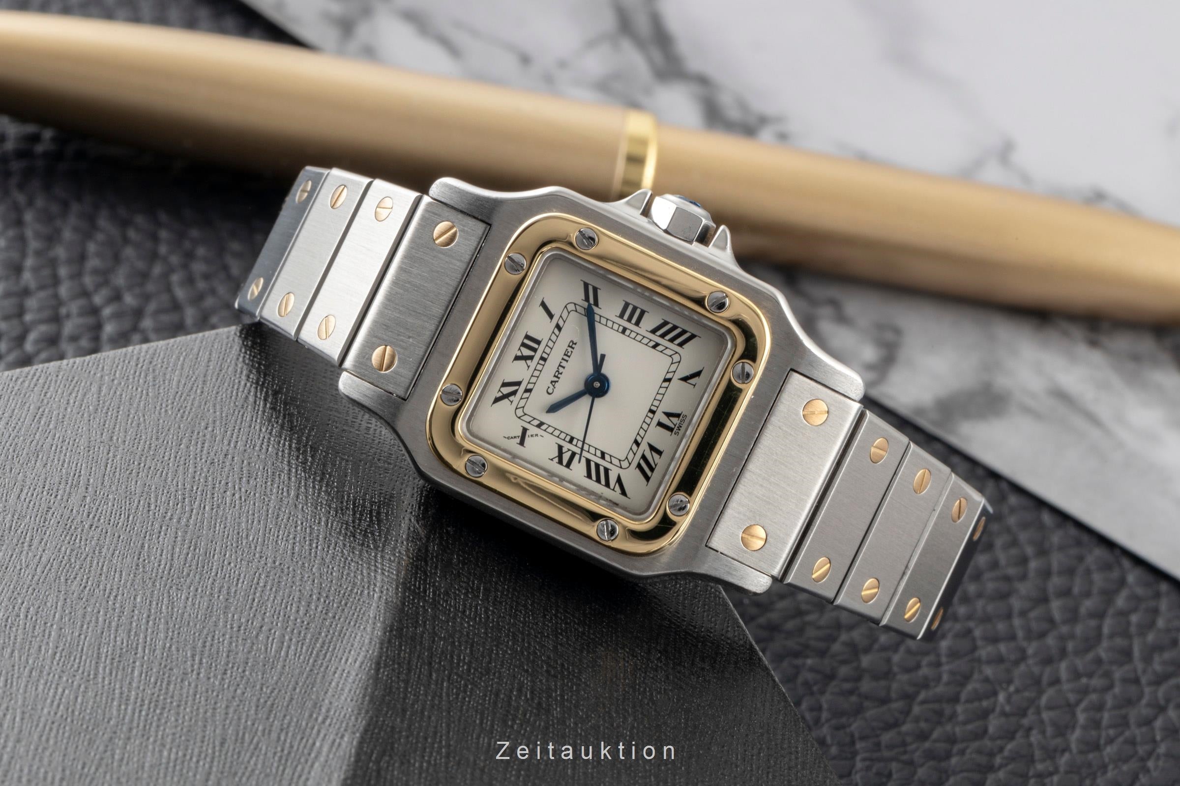 Cartier Santos steel / gold automatic women's watch 0902  [2600896]