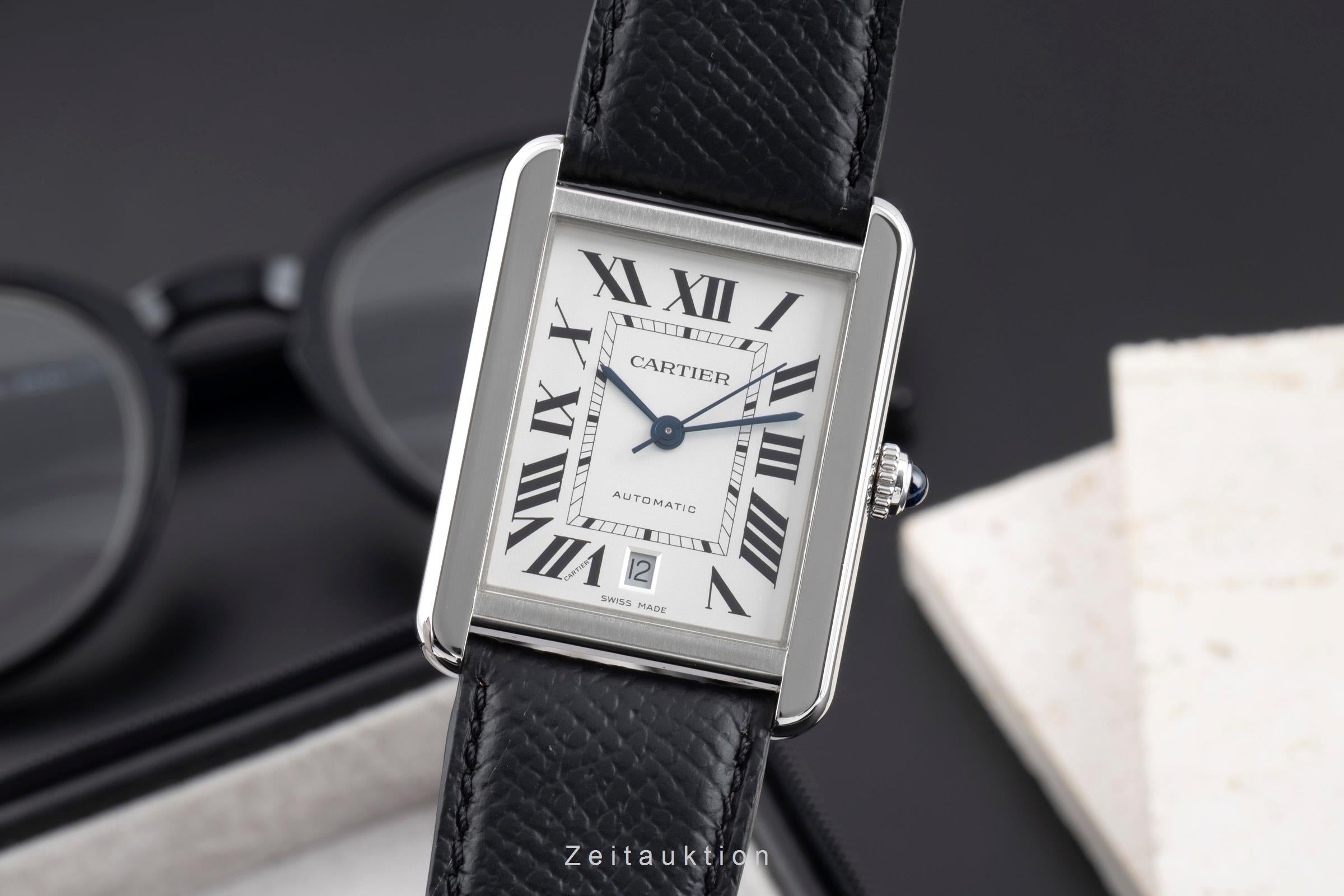 Cartier Tank Solo XL Edelstahl Automatik Herrenuhr Ref. WSTA0029 B&P VP: 5400 €  [2600912]