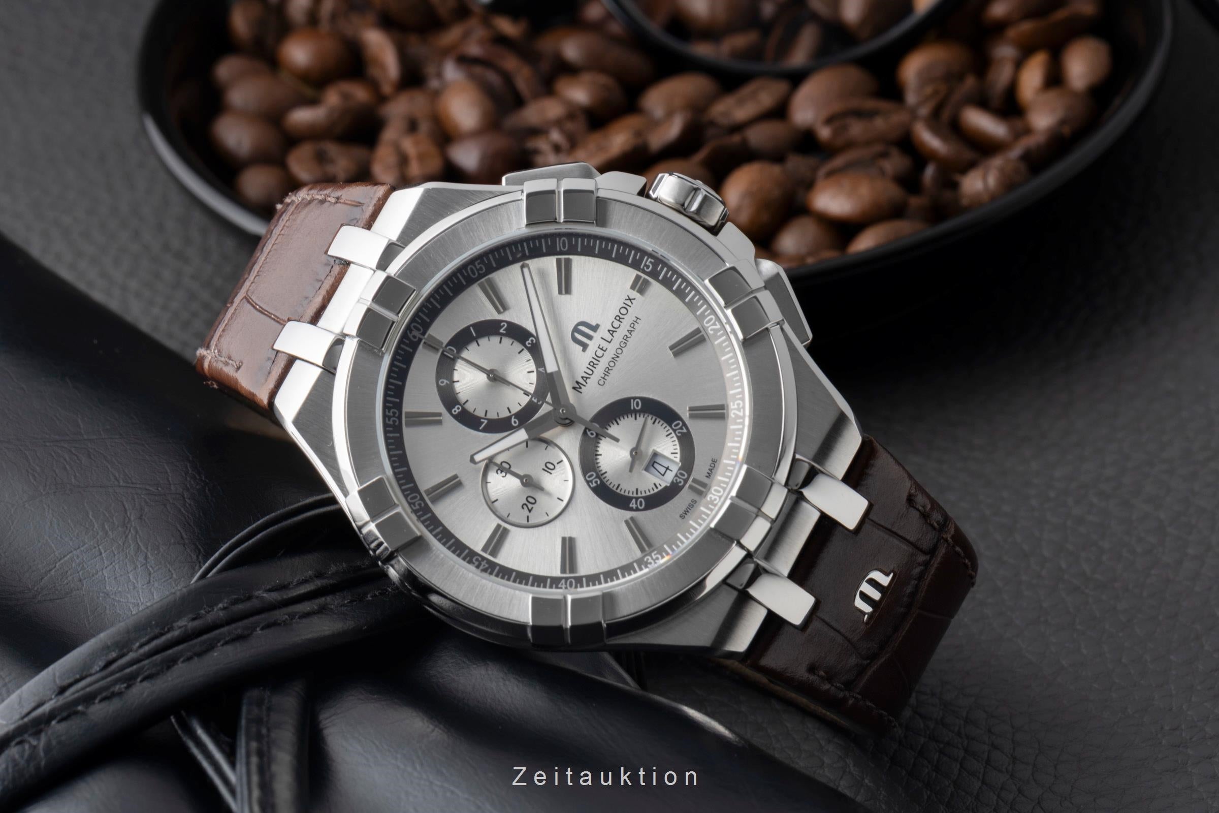 Maurice Lacroix Aikon Chronograph Stahl Quarz Ref.  AI1018-SS001-1301 B&P 2018 [2600919]