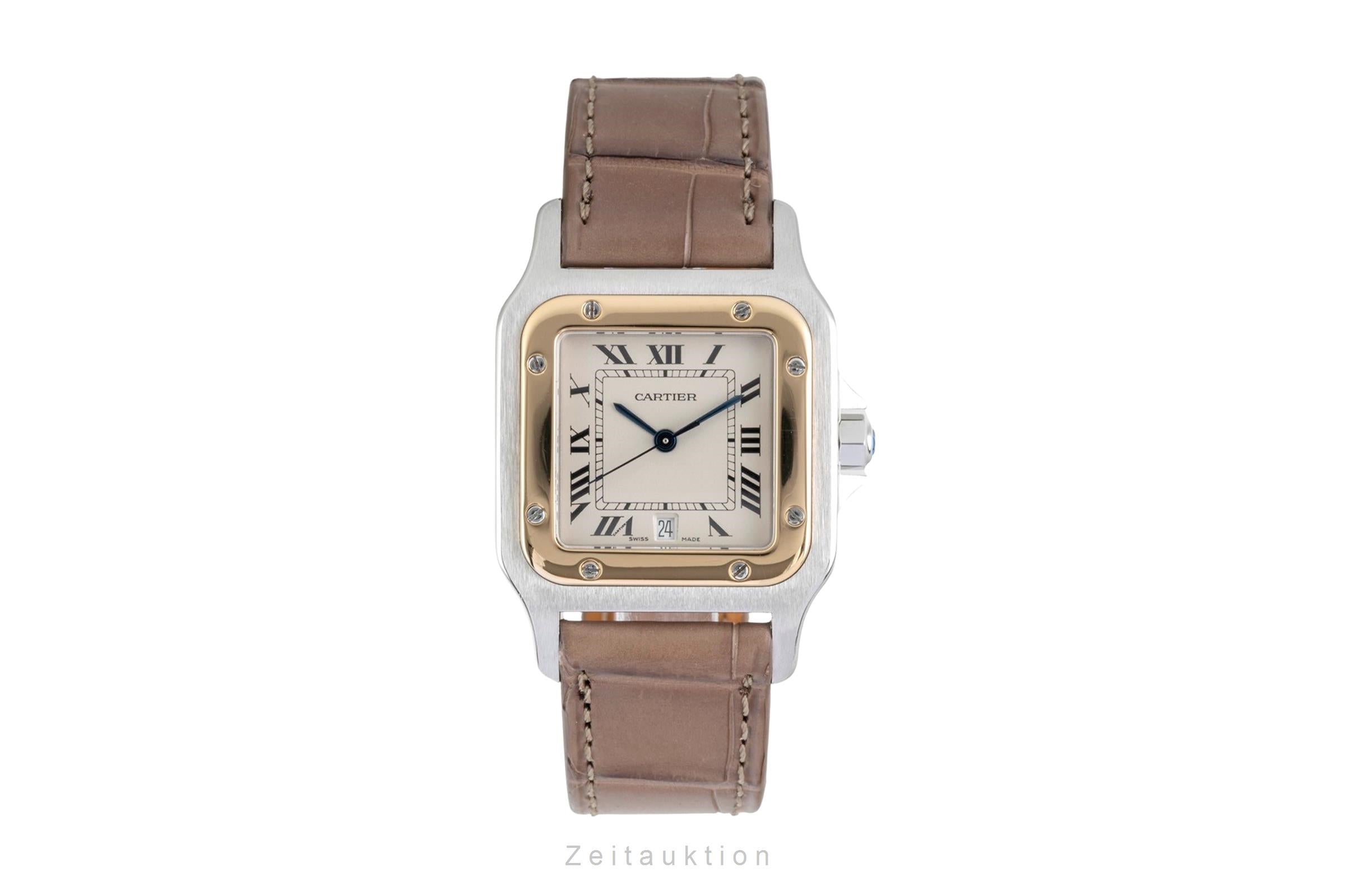 Cartier Santos Galbée Date Edelstahl / Gold Medium Size Ref. W200114A 1879 [2600925]