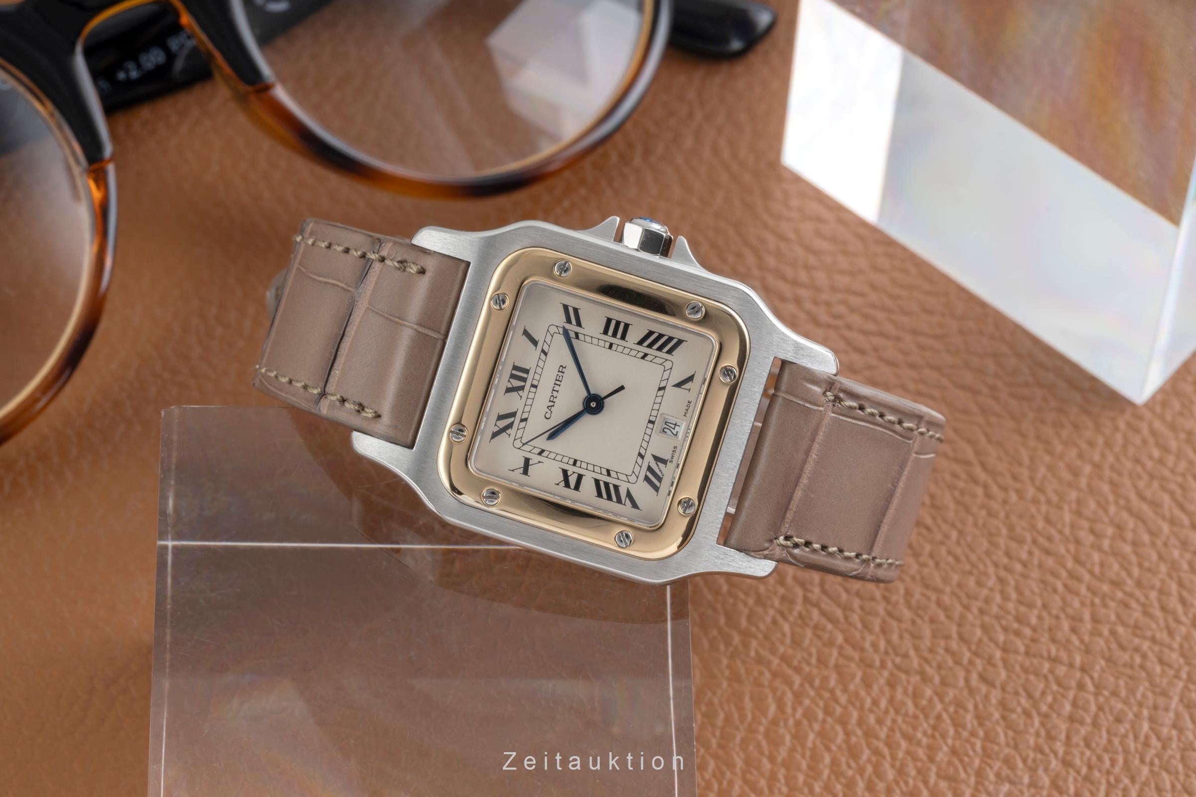 Cartier Santos Galbée Date Edelstahl / Gold Medium Size Ref. W200114A 1879 [2600925]