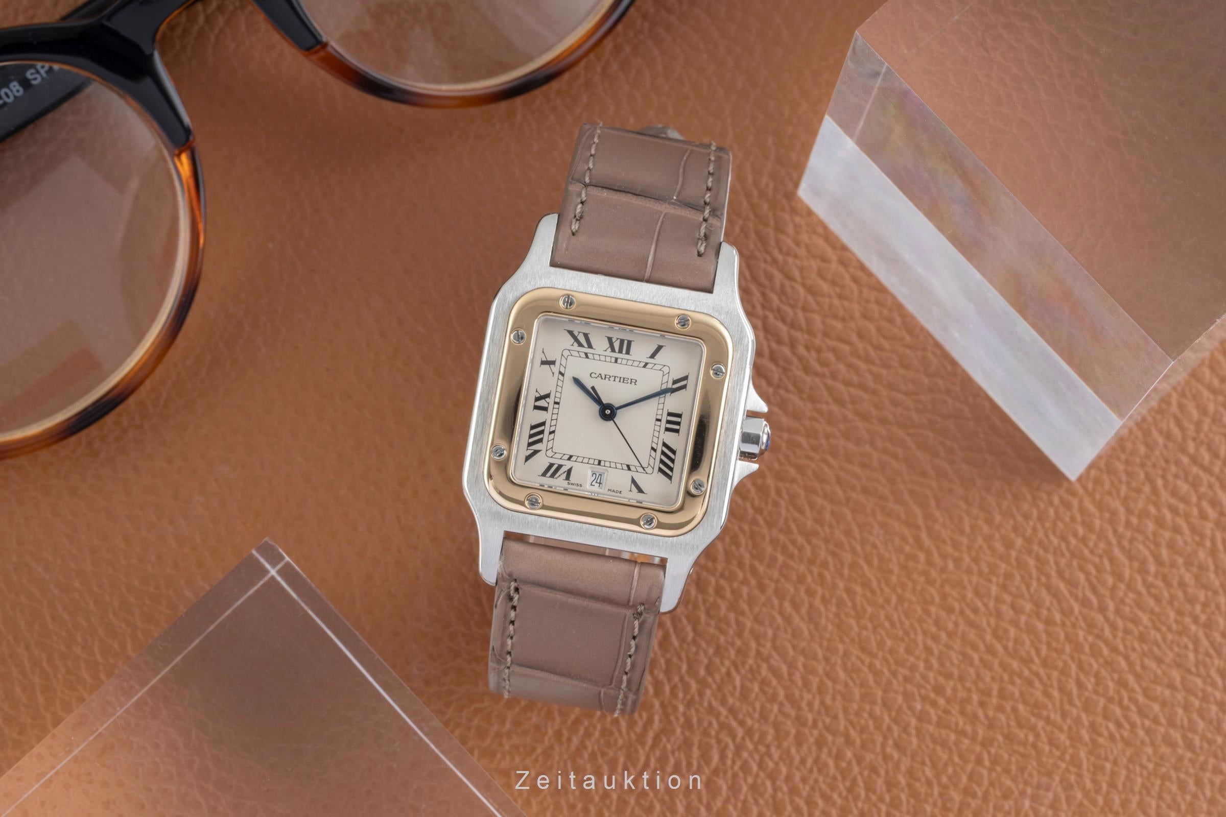 Cartier Santos Galbée Date Edelstahl / Gold Medium Size Ref. W200114A 1879 [2600925]