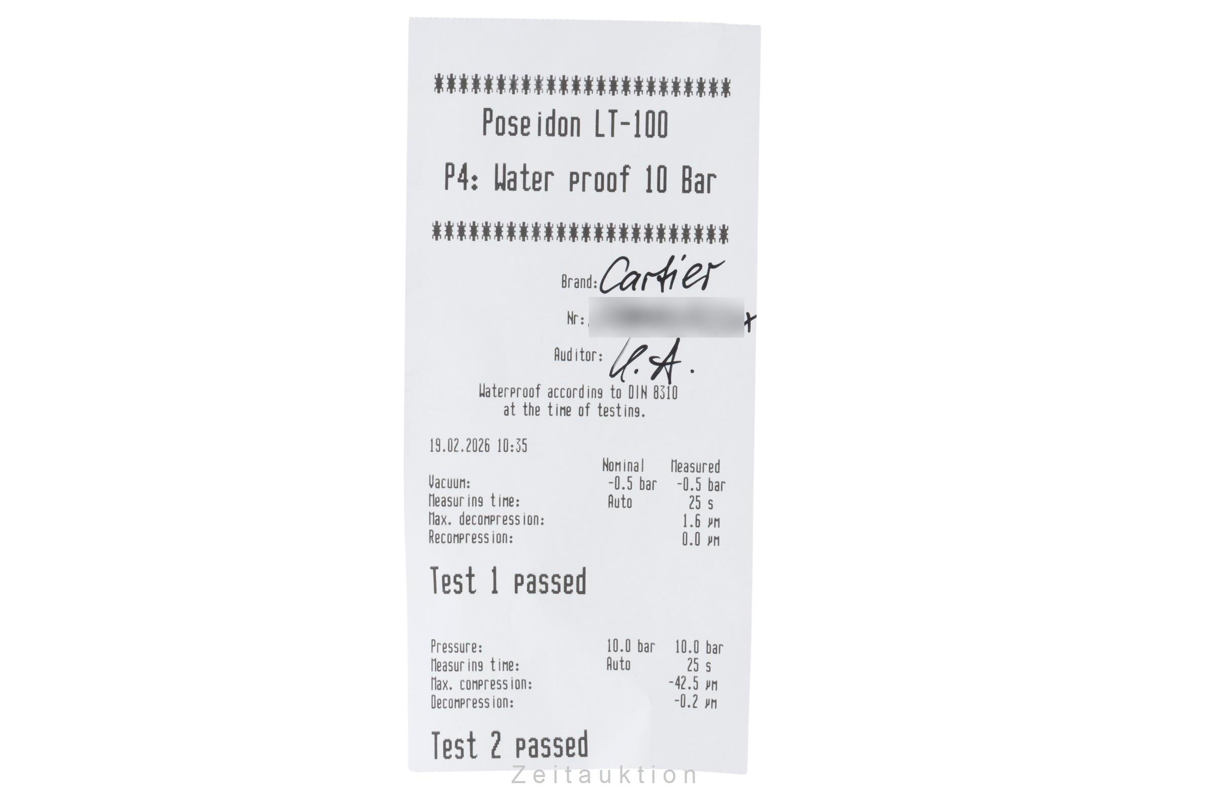 Cartier Pasha Seatimer Automatik Edelstahl Herrenuhr Ref. W31077U2 Papiere 2011 [2600928]