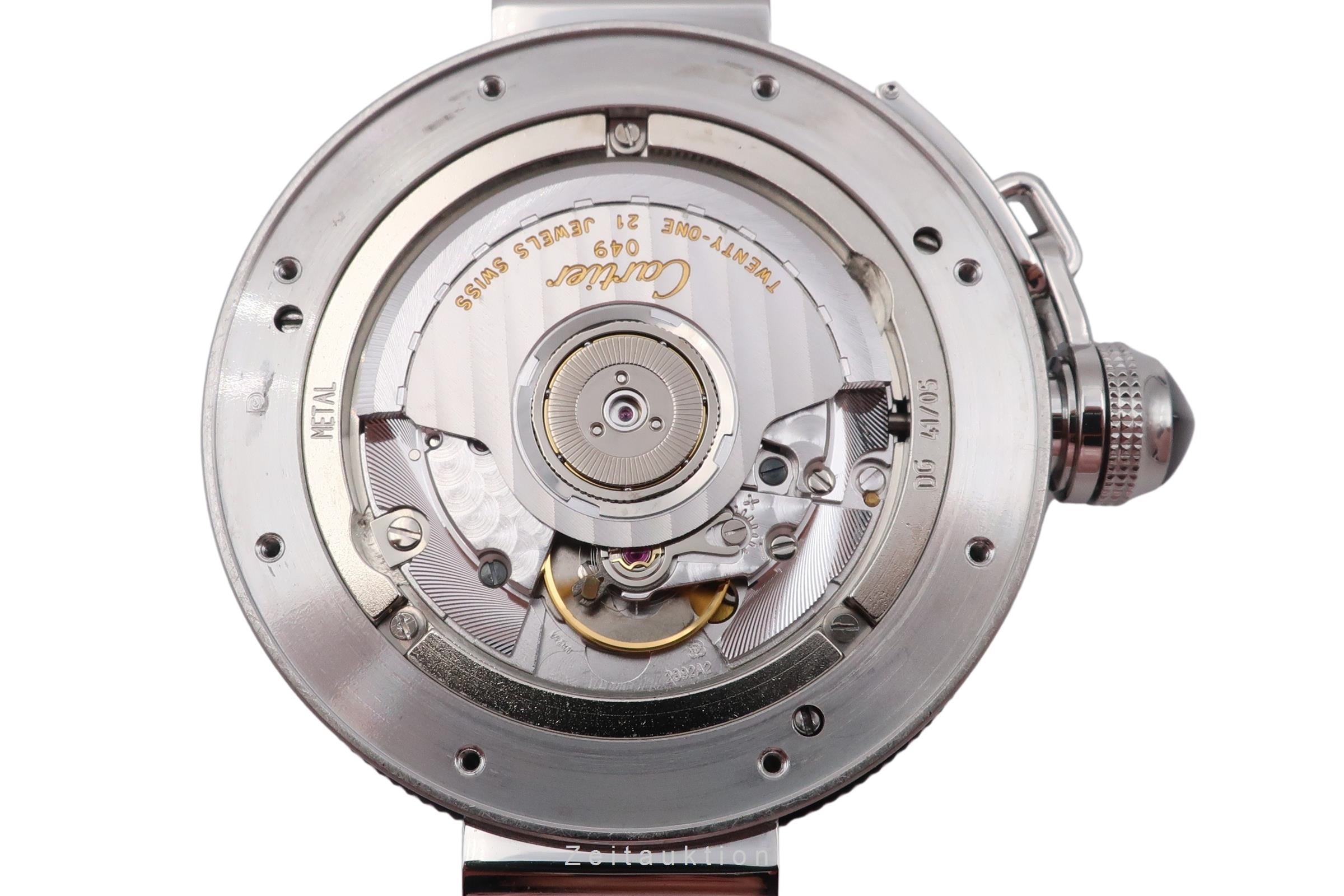 Cartier Pasha Seatimer Automatik Edelstahl Herrenuhr Ref. W31077U2 Papiere 2011 [2600928]
