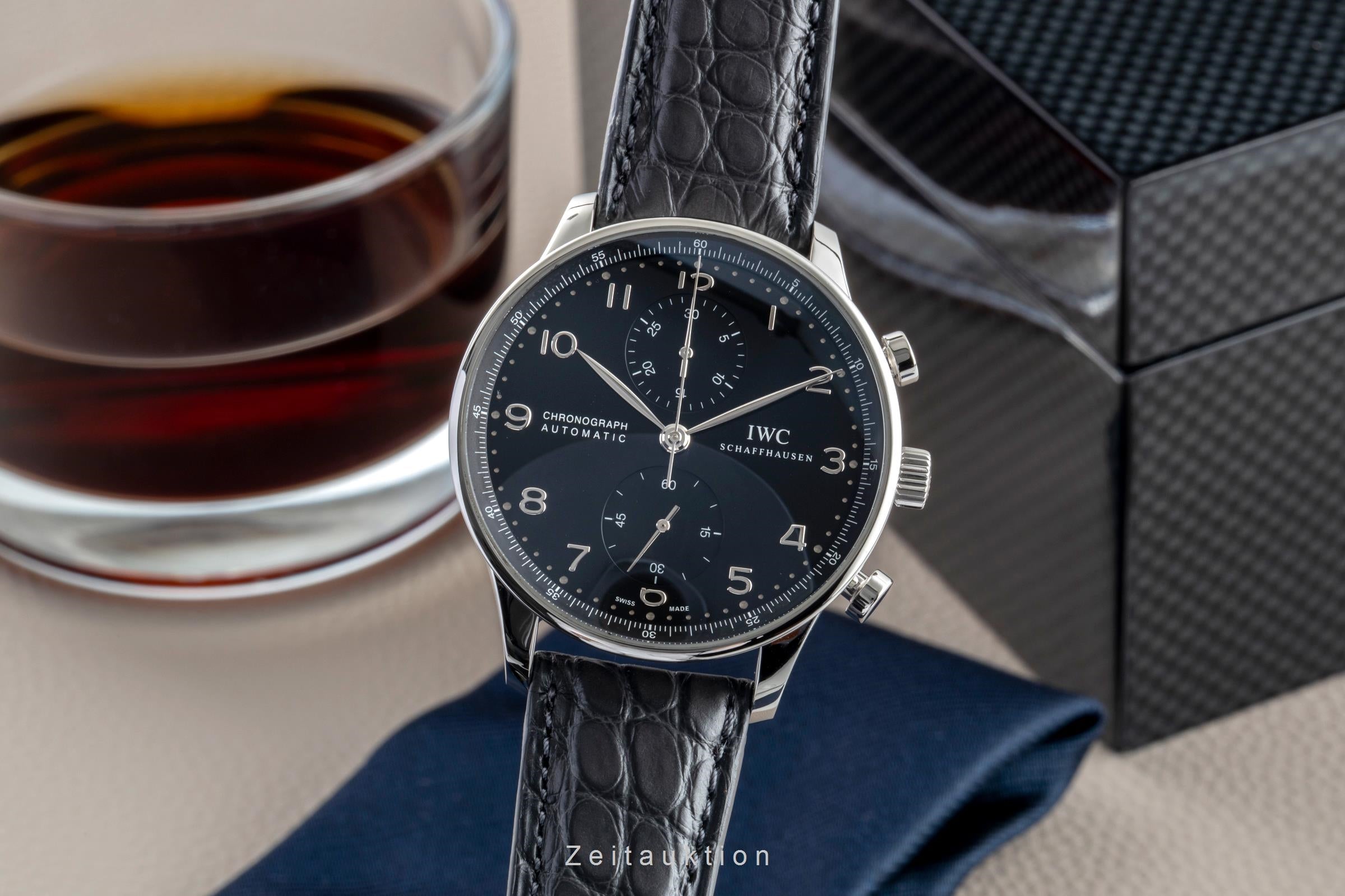 IWC Portugieser chronograph steel automatic men's watch IW371447 LP: 9100EUR  [2600932]