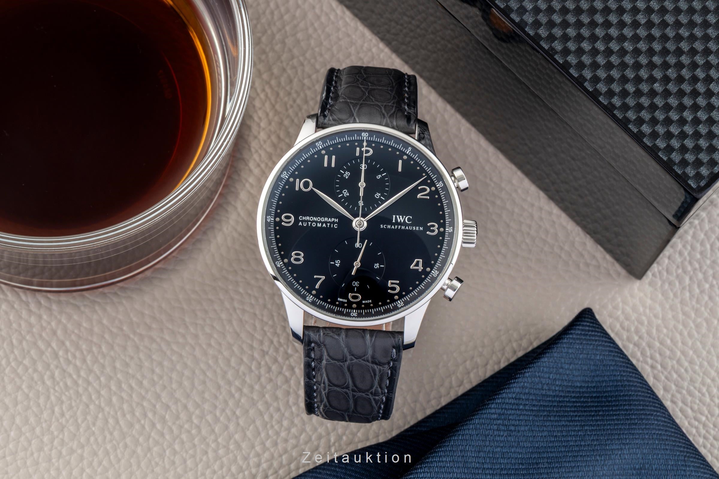 IWC Portugieser Chronograph Stahl Automatik Herrenuhr Ref. IW371447 VP: 9100 € [2600932]