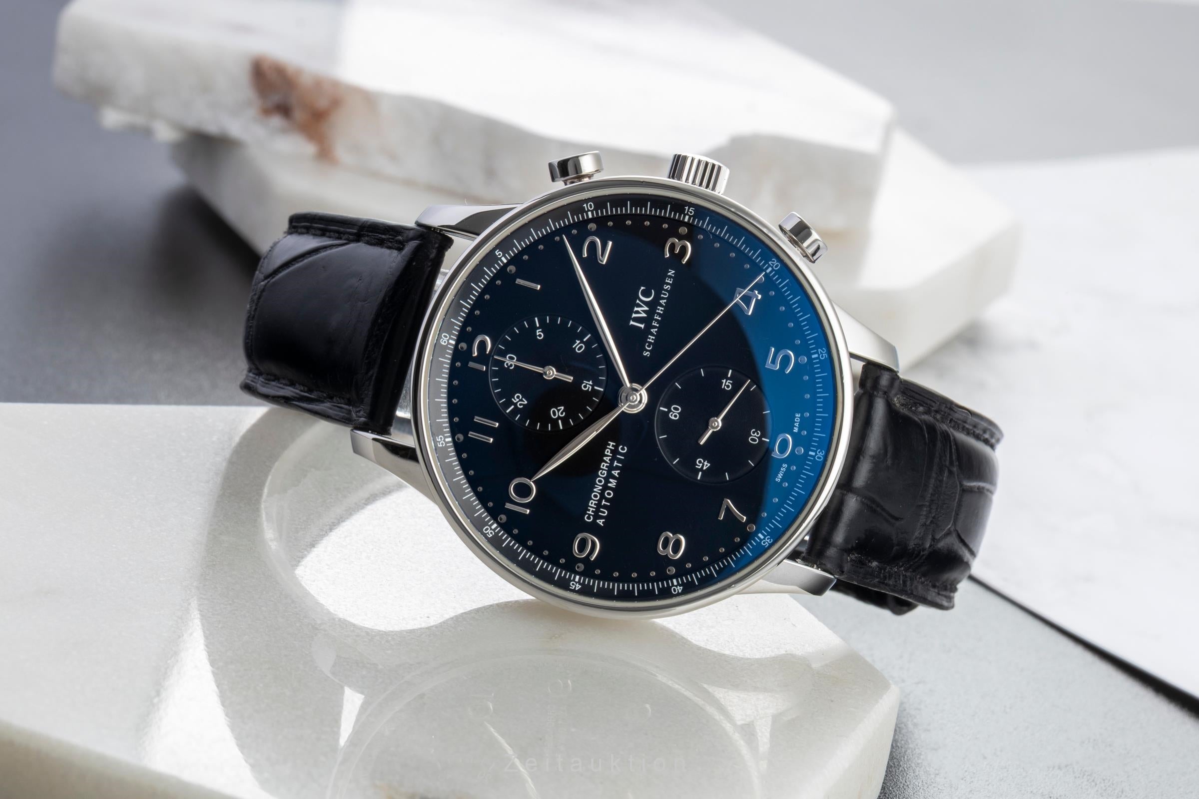 IWC Portugieser chronograph steel automatic men's watch IW371447 LP: 9100EUR  [2600933]