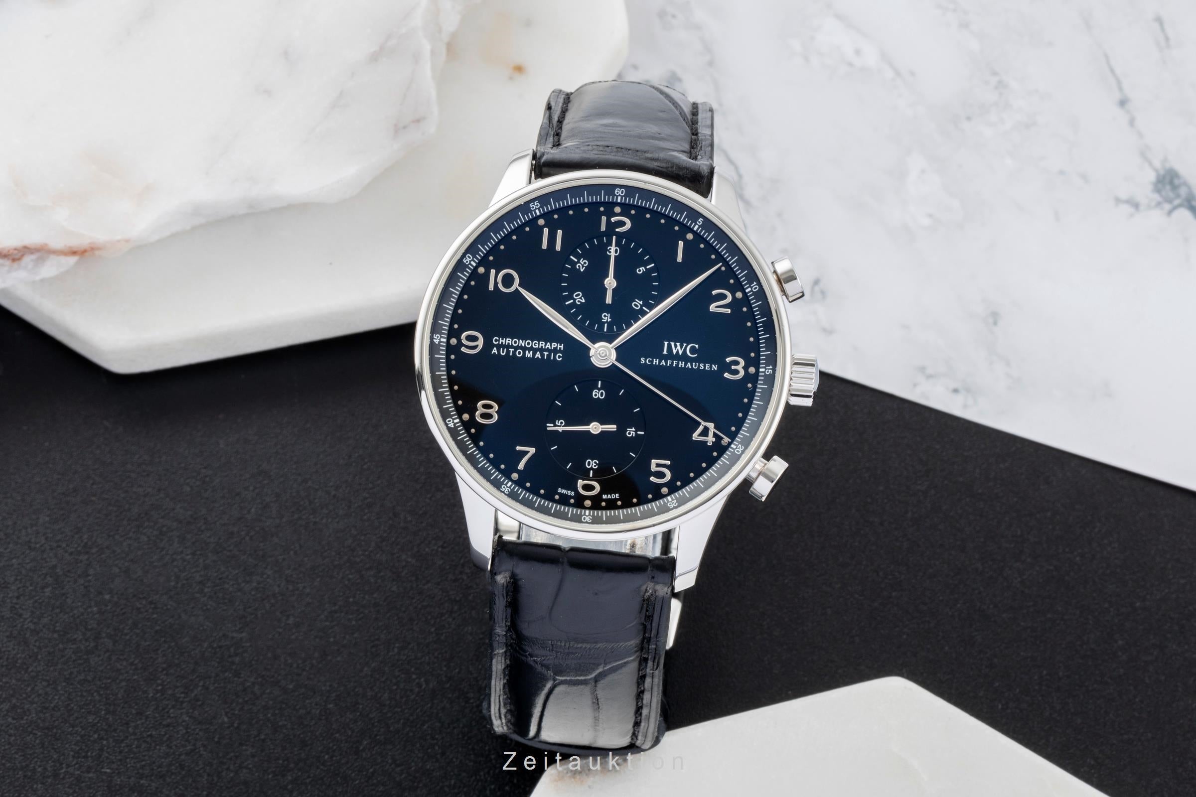 IWC Portugieser chronograph steel automatic men's watch IW371447 LP: 9100EUR  [2600933]