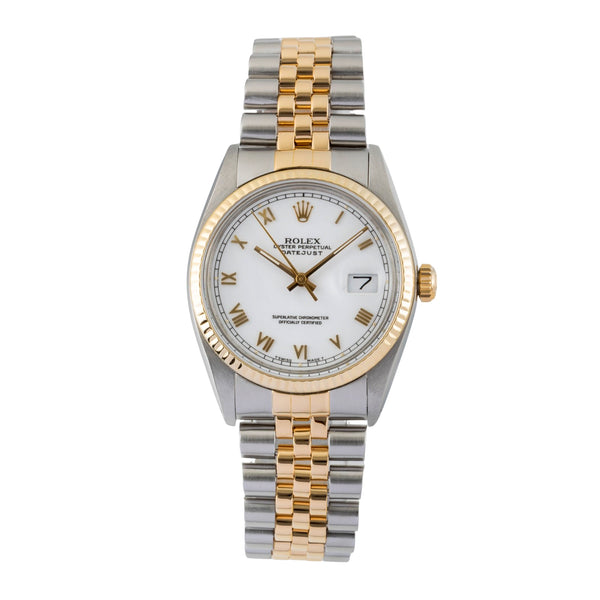 Rolex Datejust 36 Oyster Perpetual Stahl / Gold Automatik Ref 16013 Box Vintage  [2600946]