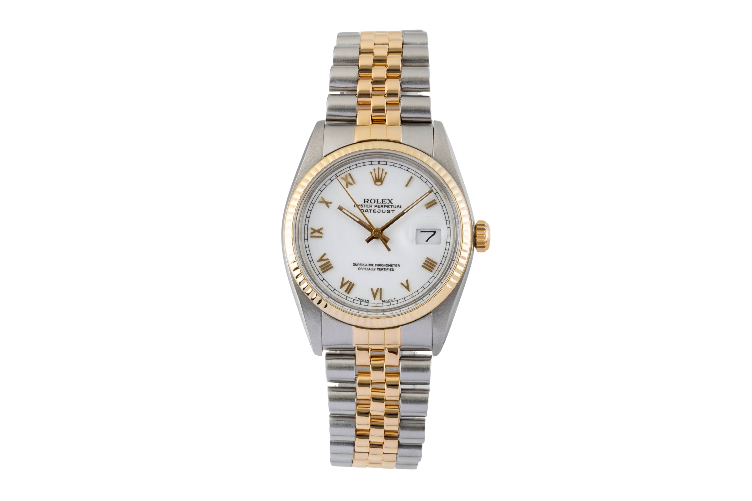 Rolex Datejust 36 Oyster Perpetual Stahl / Gold Automatik Ref 16013 Box Vintage  [2600946]