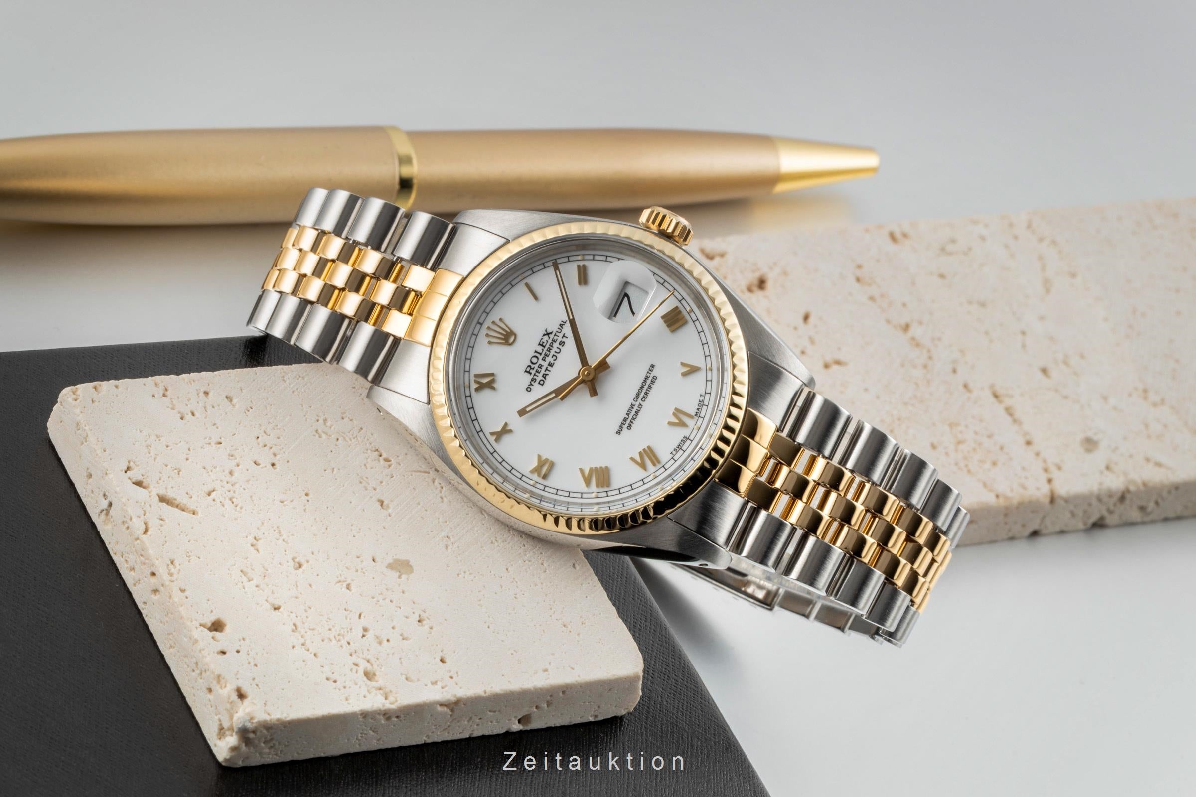 Rolex Datejust 36 Oyster Perpetual Stahl / Gold Automatik Ref 16013 Box Vintage  [2600946]