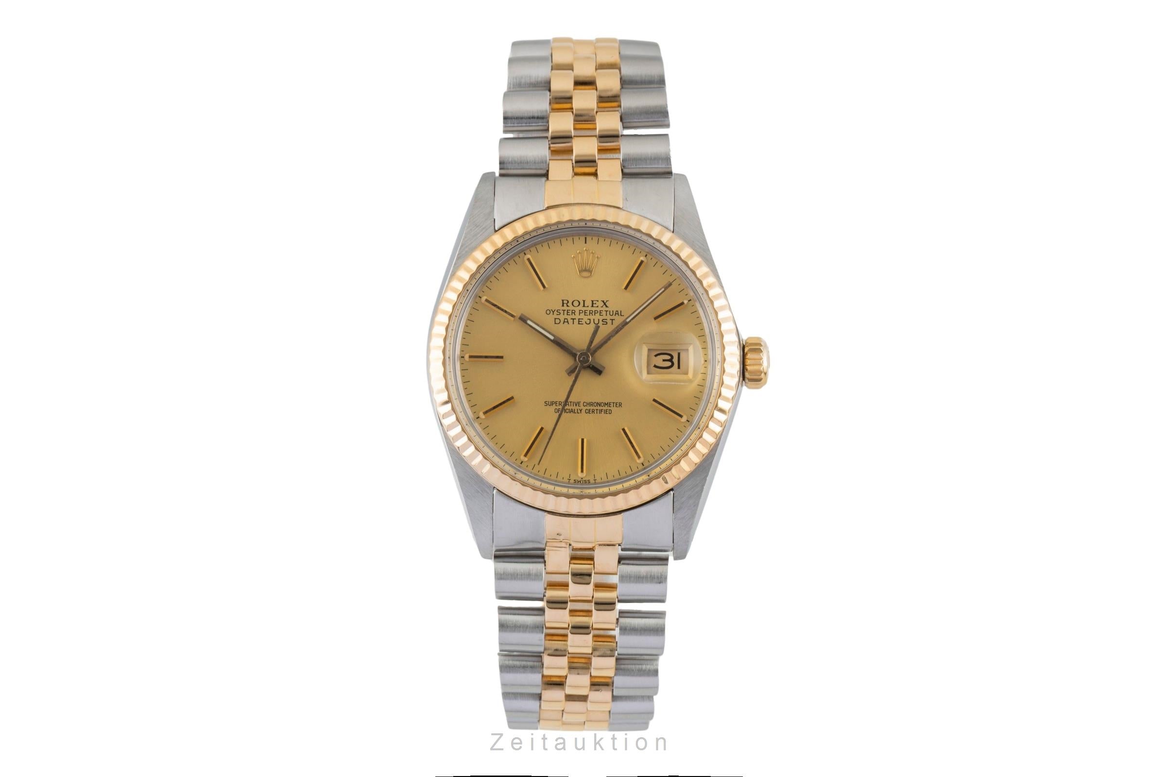 Rolex Datejust acier / or  automatique montre pour hommes 16013 Vintage  [2600947]