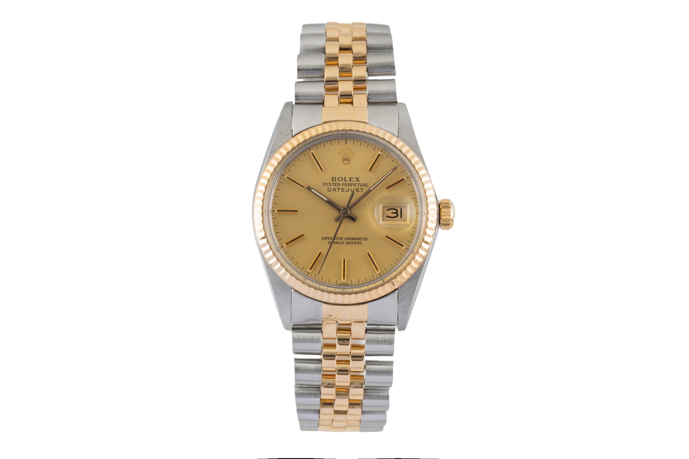 Rolex Datejust acier / or  automatique montre pour hommes 16013 Vintage  [2600947]