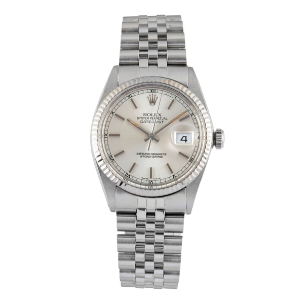 Rolex Datejust Stahl / Weissgold Automatik Herrenuhr Ref. 16014 Box  [2600949]