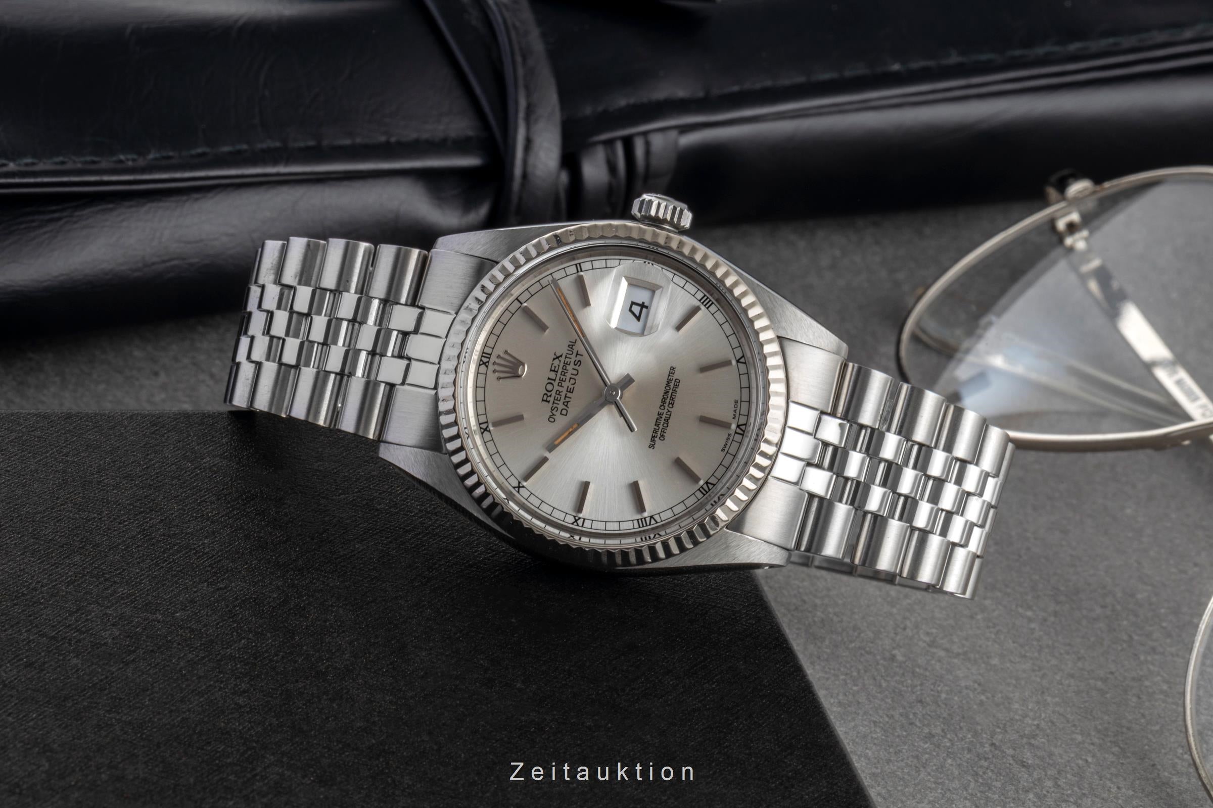 Rolex Datejust Stahl / Weissgold Automatik Herrenuhr Ref. 16014 Box  [2600949]