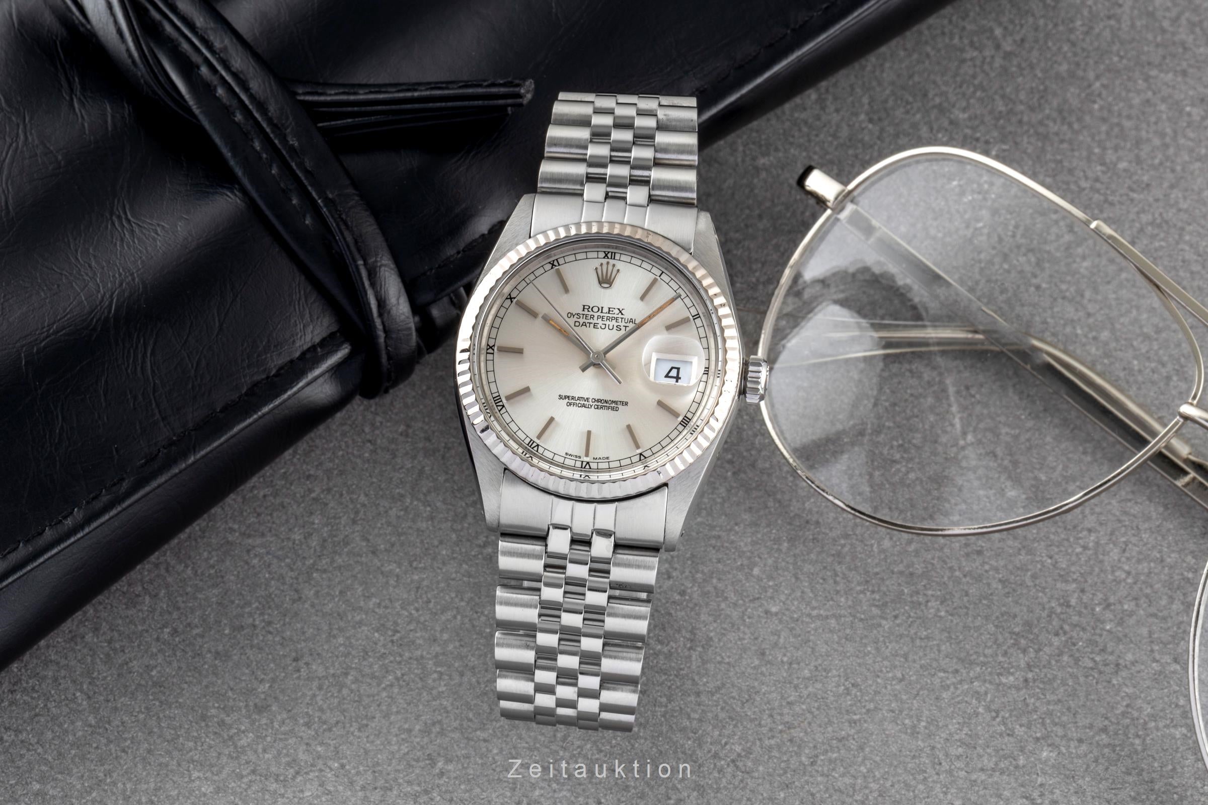 Rolex Datejust Stahl / Weissgold Automatik Herrenuhr Ref. 16014 Box  [2600949]