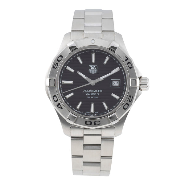 Tag Heuer Aquaracer Automatik Calibre 5 Edelstahl Herrenuhr Ref WAP2010 B&P 2020 [2600950]