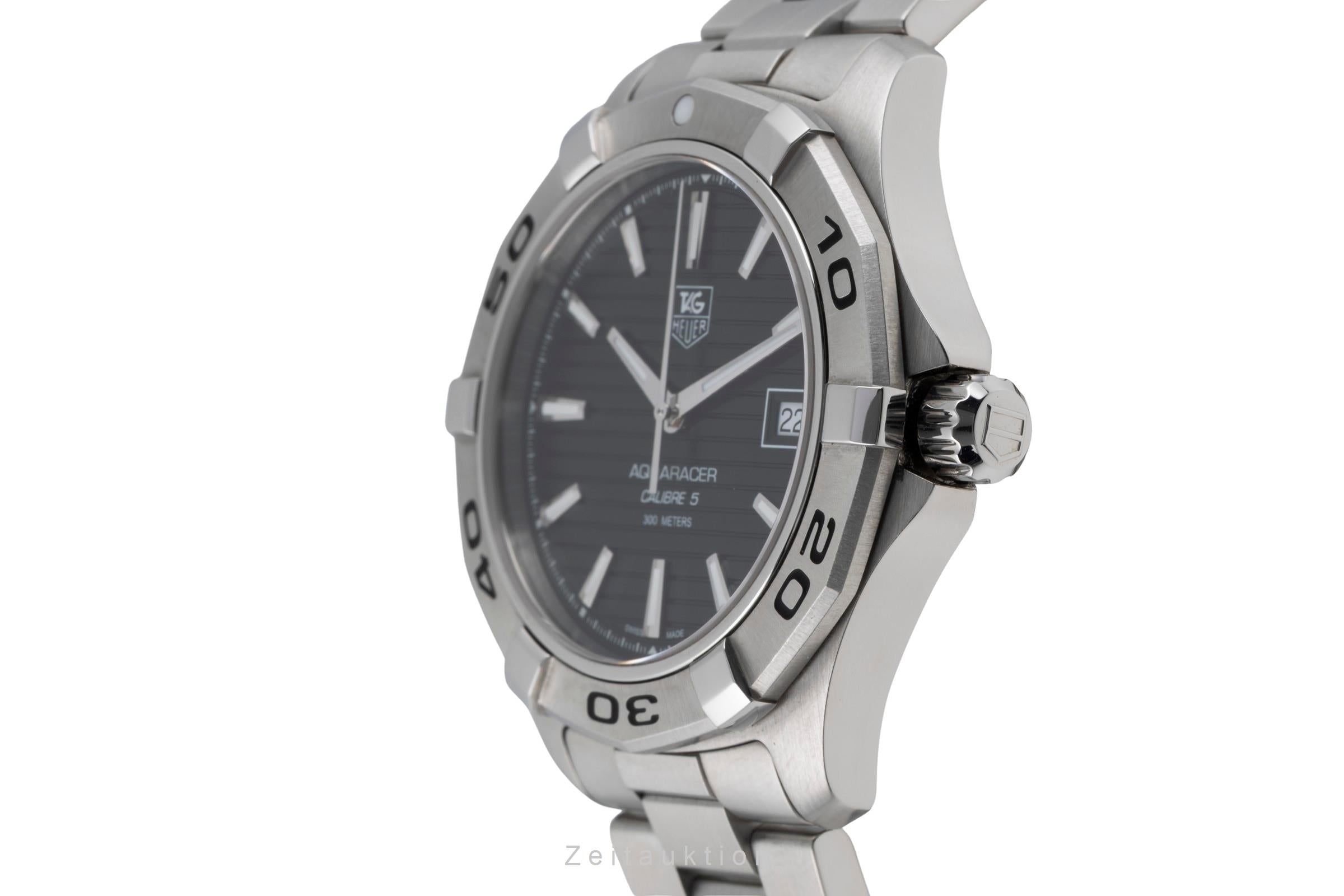 Tag Heuer Aquaracer Automatik Calibre 5 Edelstahl Herrenuhr Ref WAP2010 B&P 2020 [2600950]